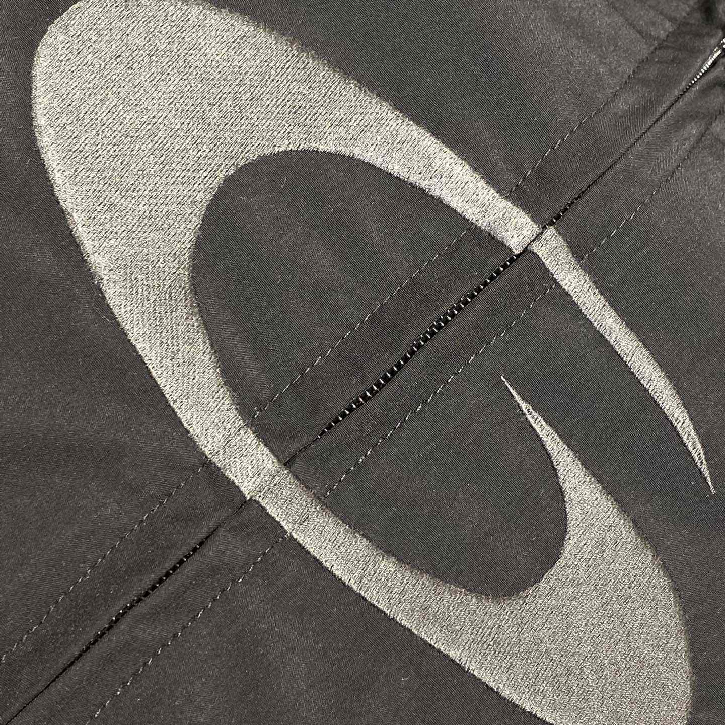 Balenciaga Loop Sports Icon Large Tracksuit Jacket In Black And Grey  - DesignerGu