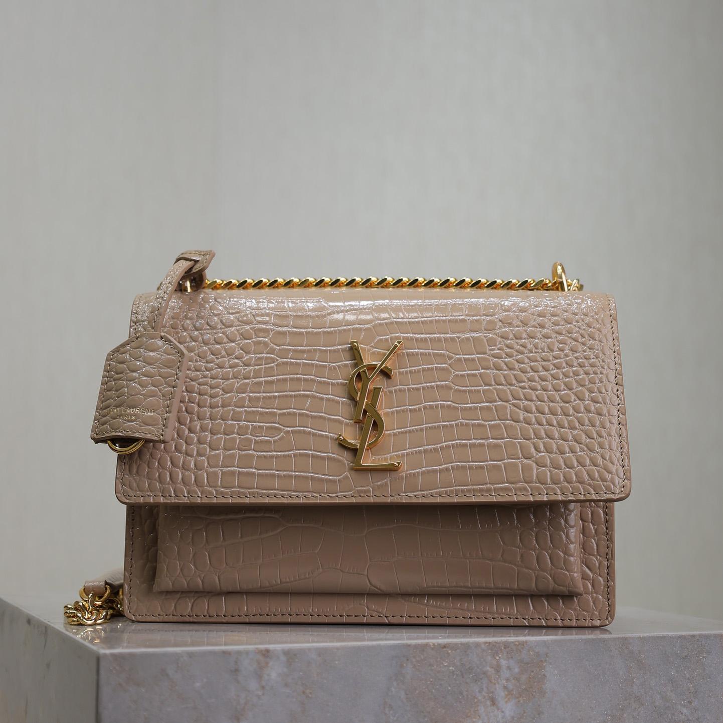 Saint Laurent Women Sunset Medium Leather Shoulder Bag （22x8x16 cm） - DesignerGu