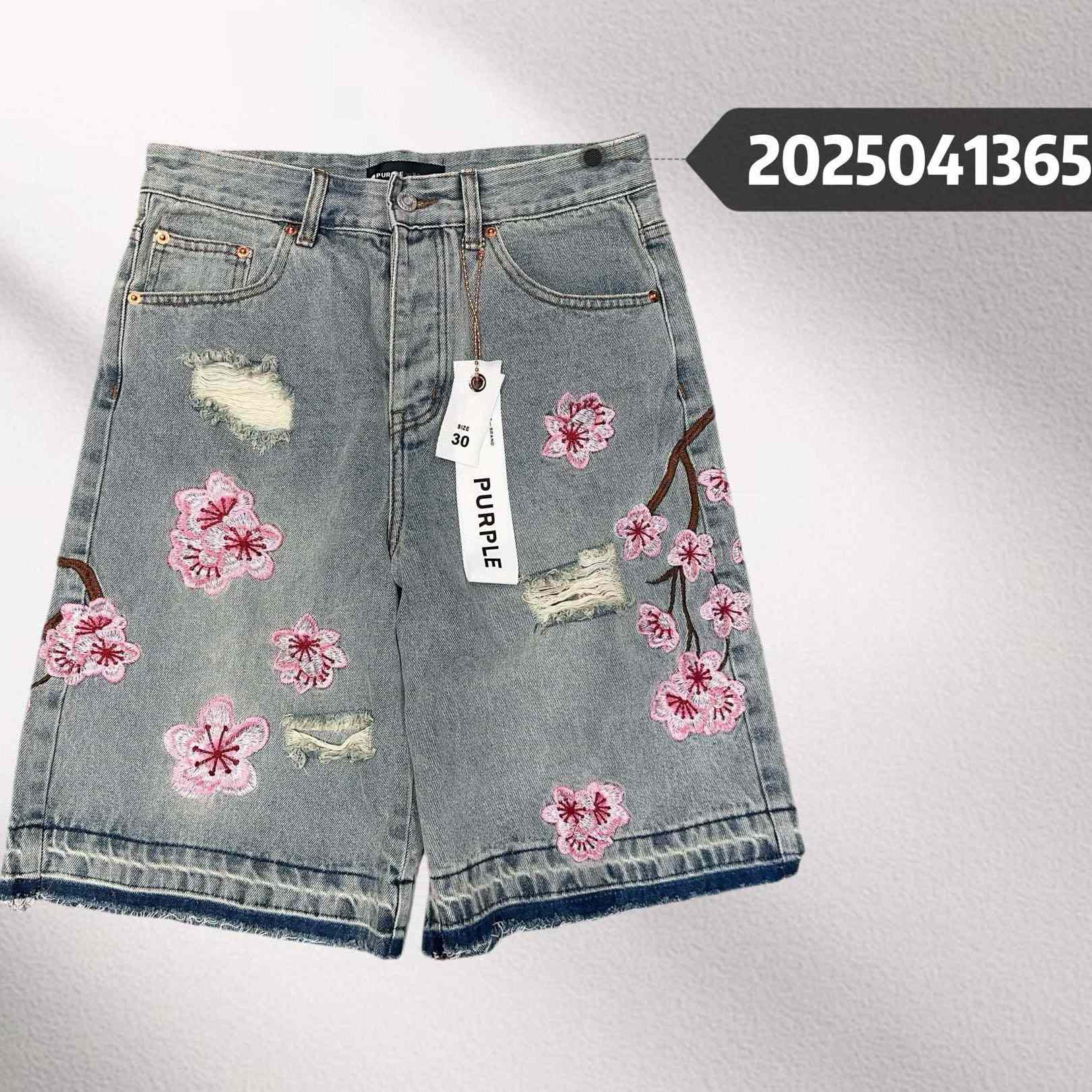 Purple-Brand Denim Shorts    1365 - DesignerGu