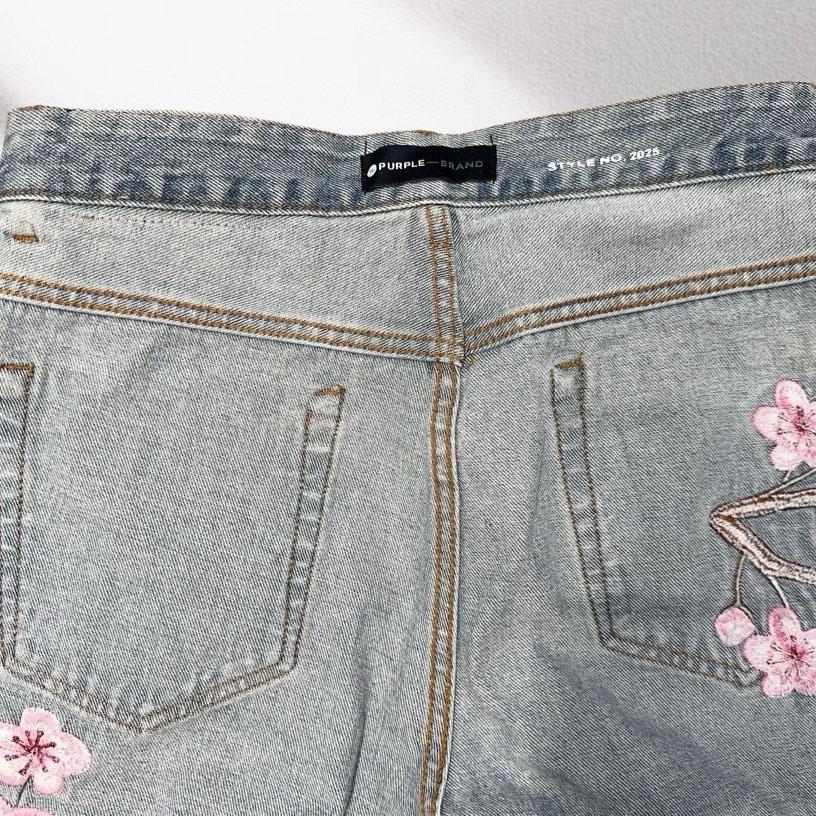 Purple-Brand Denim Shorts    1365 - DesignerGu