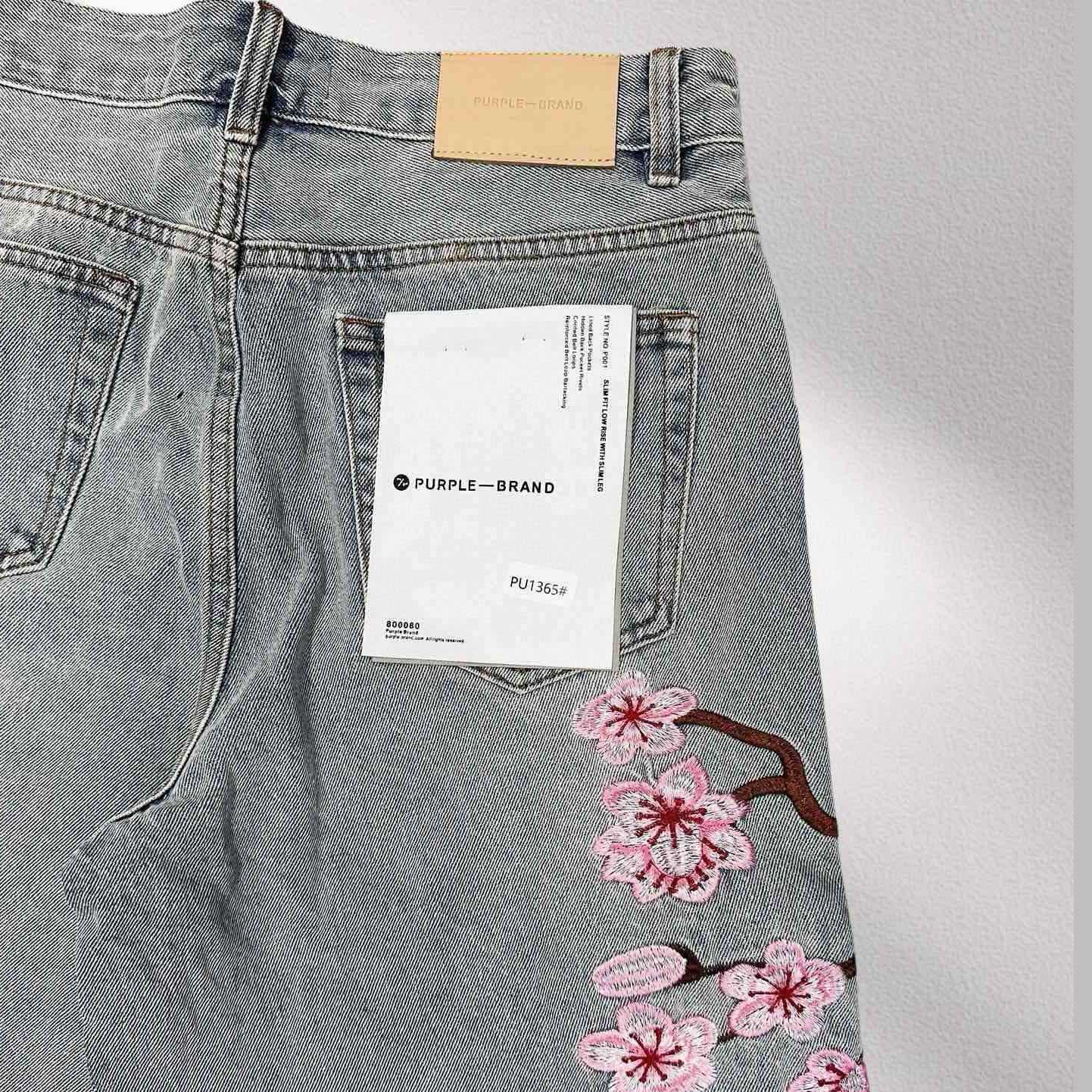 Purple-Brand Denim Shorts    1365 - DesignerGu