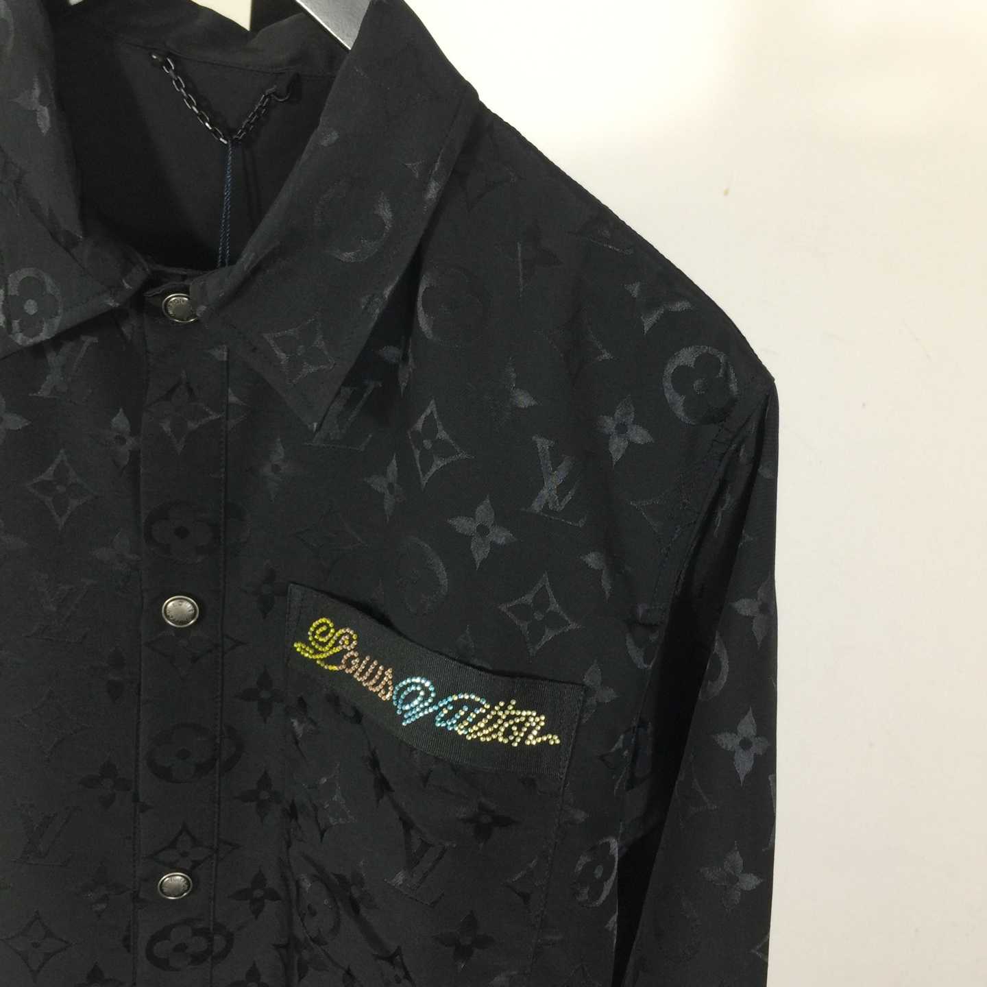 Louis Vuitton Monogram Moire Jacquard Silk Overshirt  1AGTGQ - DesignerGu