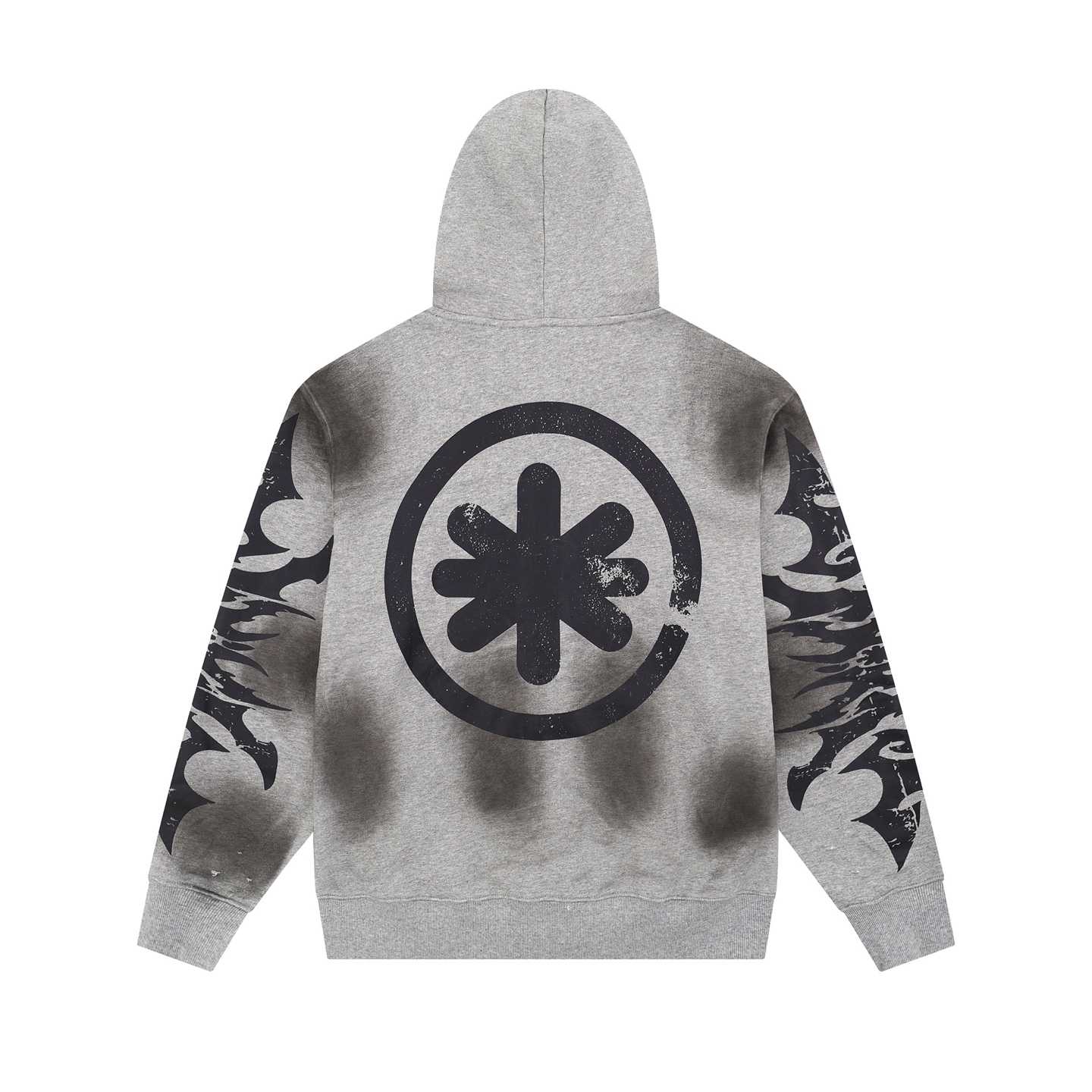 LostShdws Complex Con Exclusive Acid Wash Zip Up Hoodie Grey - DesignerGu