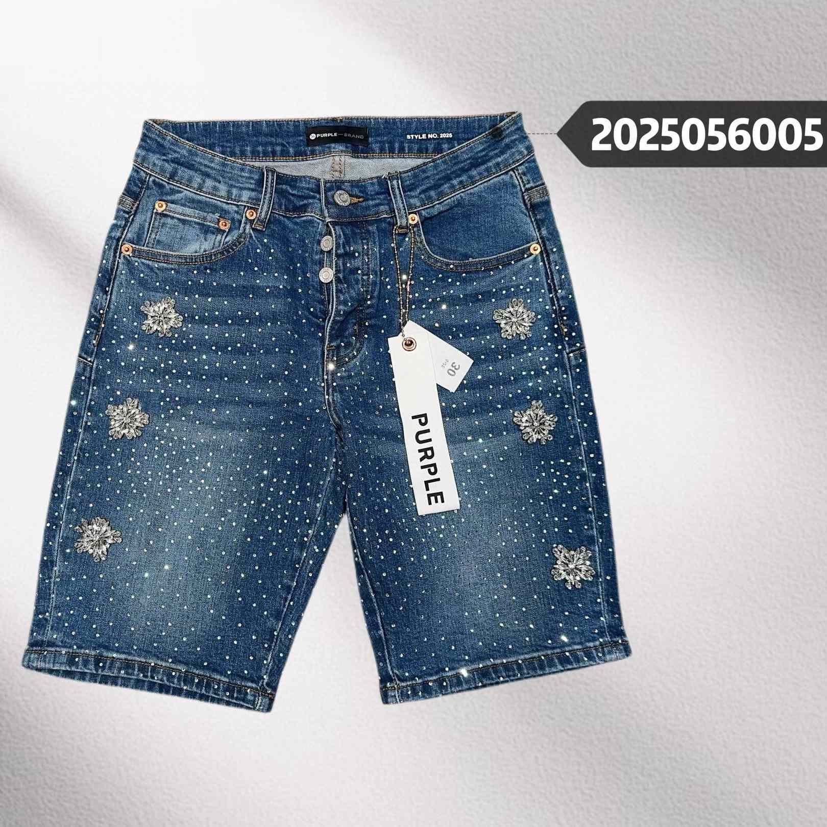 Purple-Brand Denim Shorts    6005 - DesignerGu