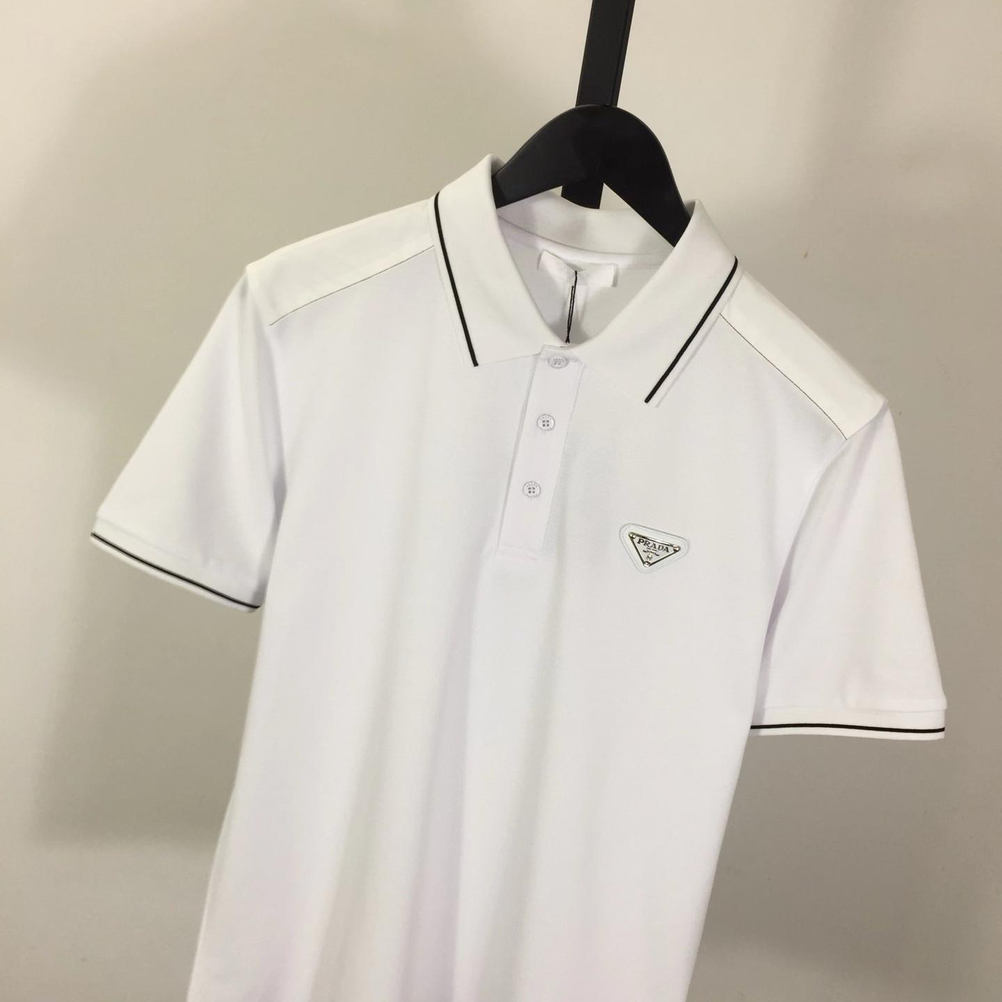 Prada Short-sleeved Piqué Polo Shirt - DesignerGu