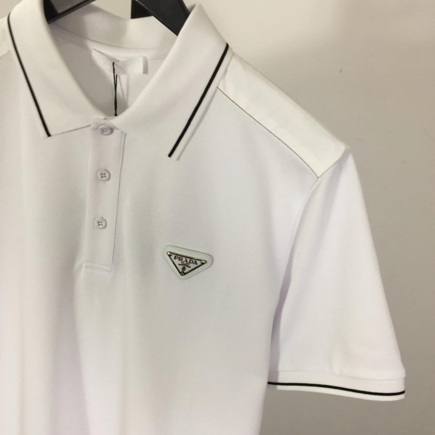 Prada Short-sleeved Piqué Polo Shirt - DesignerGu