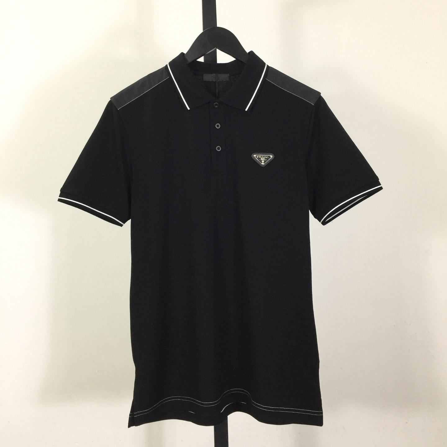 Prada Short-sleeved Piqué Polo Shirt - DesignerGu
