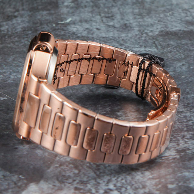 Patek Philipps Sa Rose Gold Watch with Black Dial - 