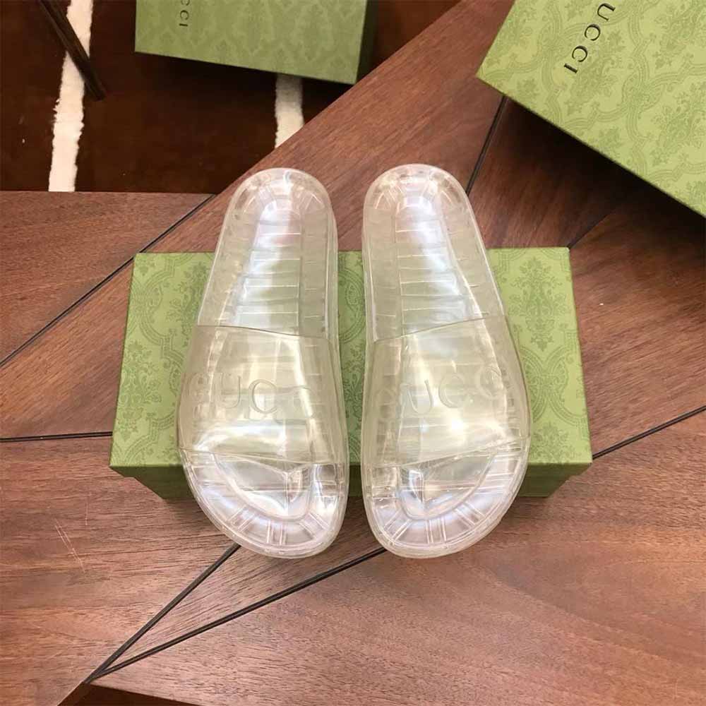 Gucci Men's Slide Sandal With GG Logo - 