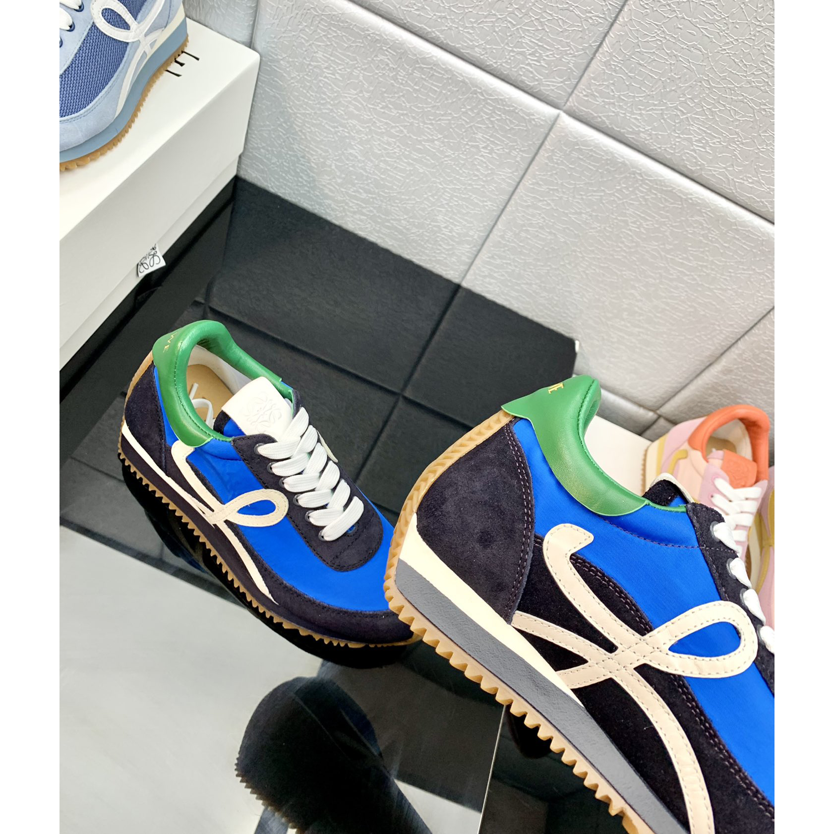 Loewe Flow Runner In Technical Mesh And Suede - 