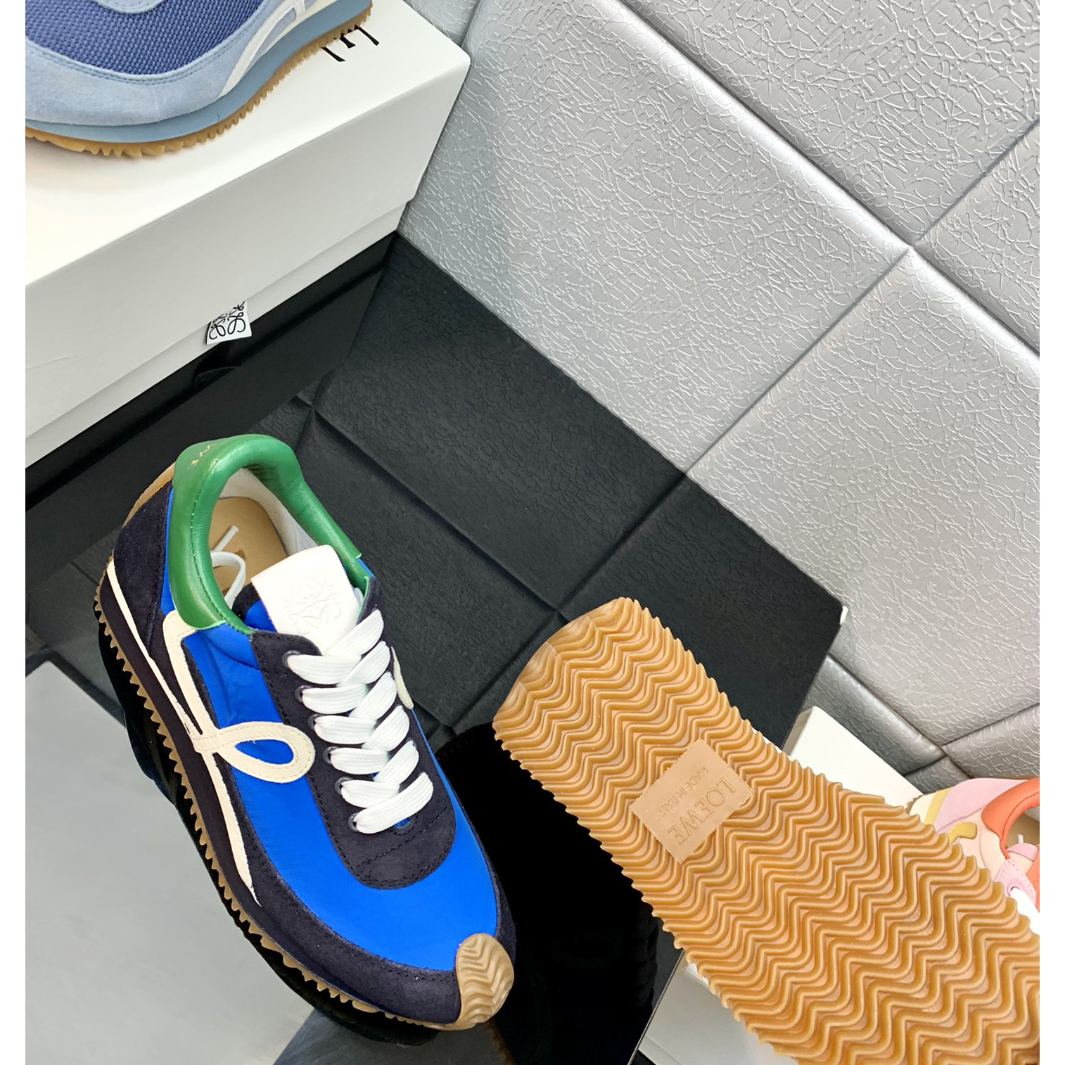 Loewe Flow Runner In Technical Mesh And Suede - 