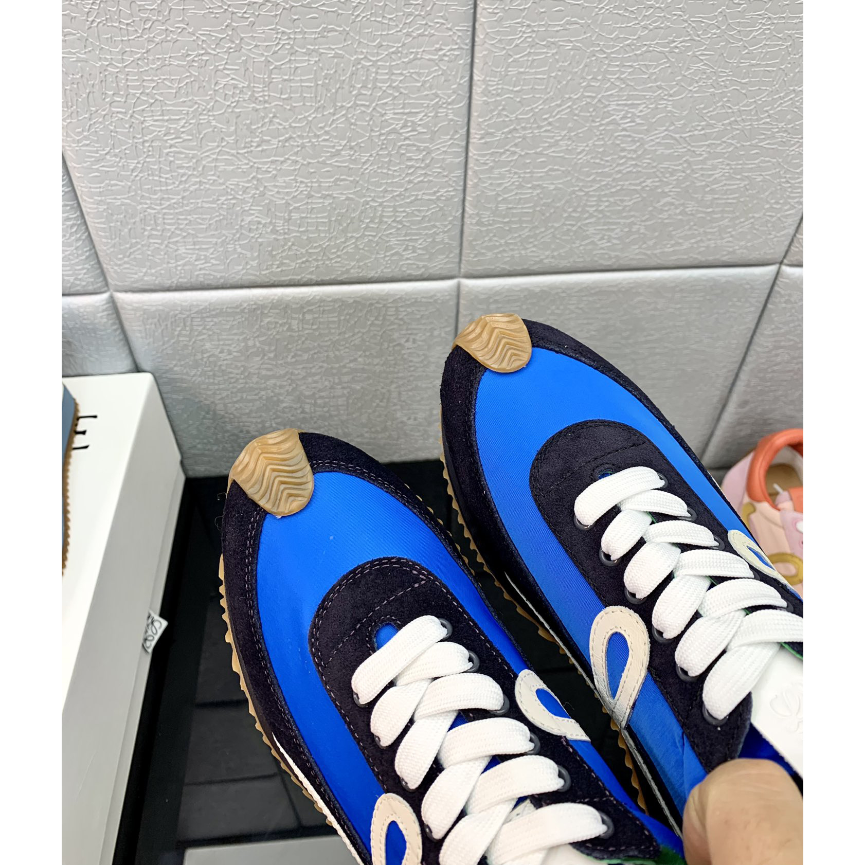 Loewe Flow Runner In Technical Mesh And Suede - 