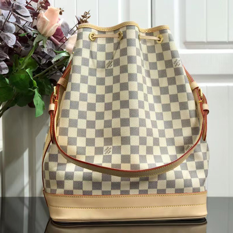 Louis Vuitton Damier Ebene Neonoe MM Safran (27.5-36-20cm) - DesignerGu