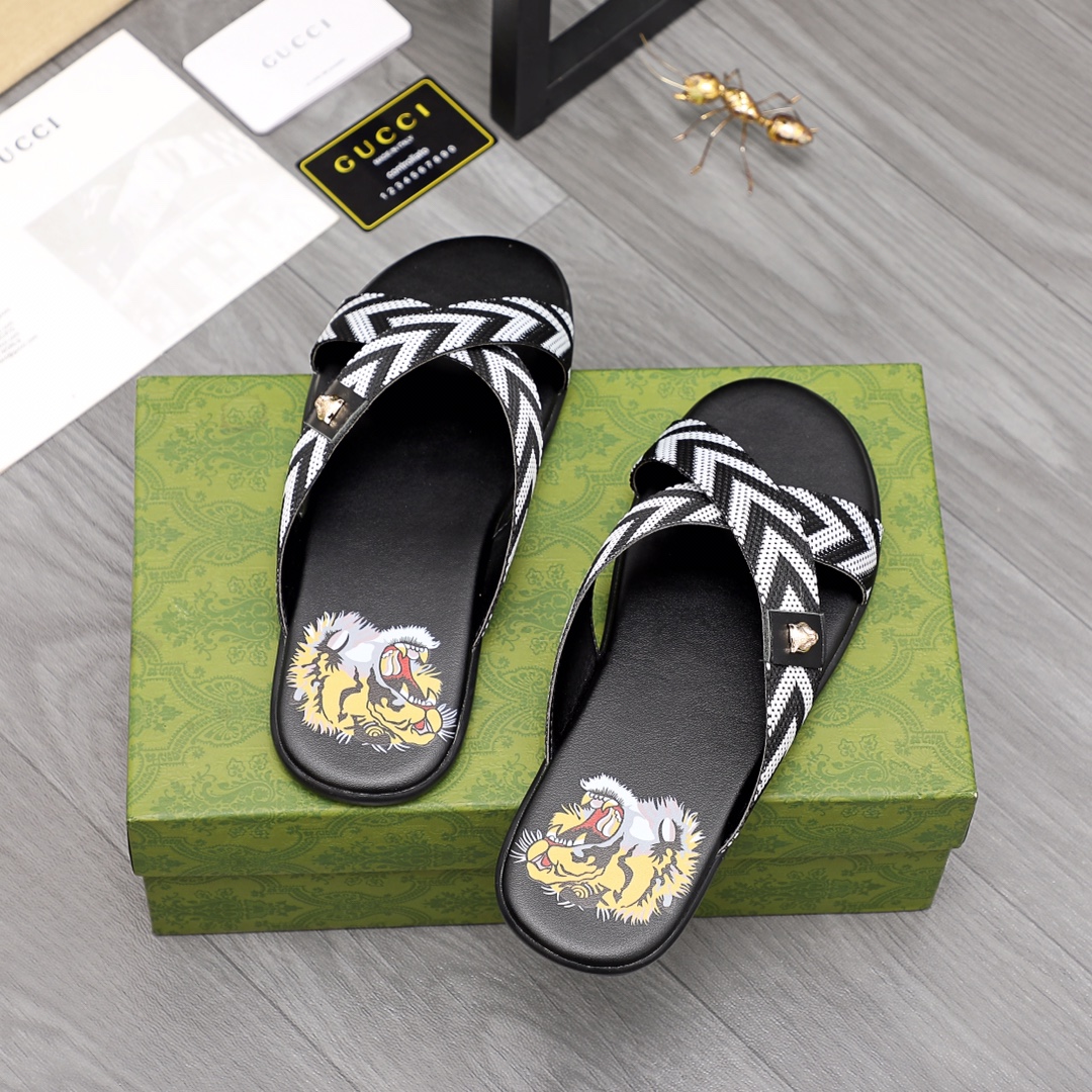 Gucci Web Slide Sandal - DesignerGu