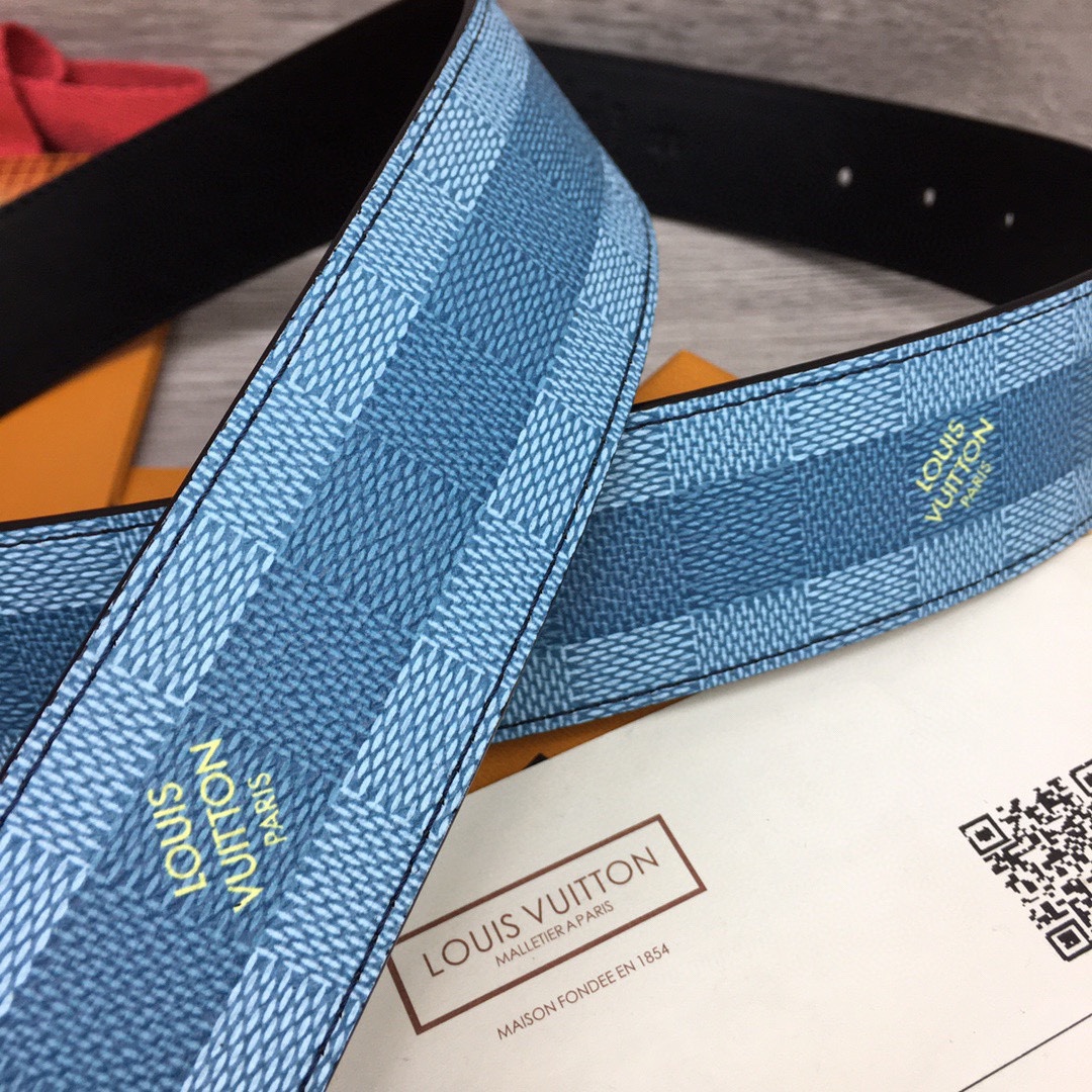 Louis Vuitton LV Initiales Damier Stripes 40mm Reversible Belt  - 