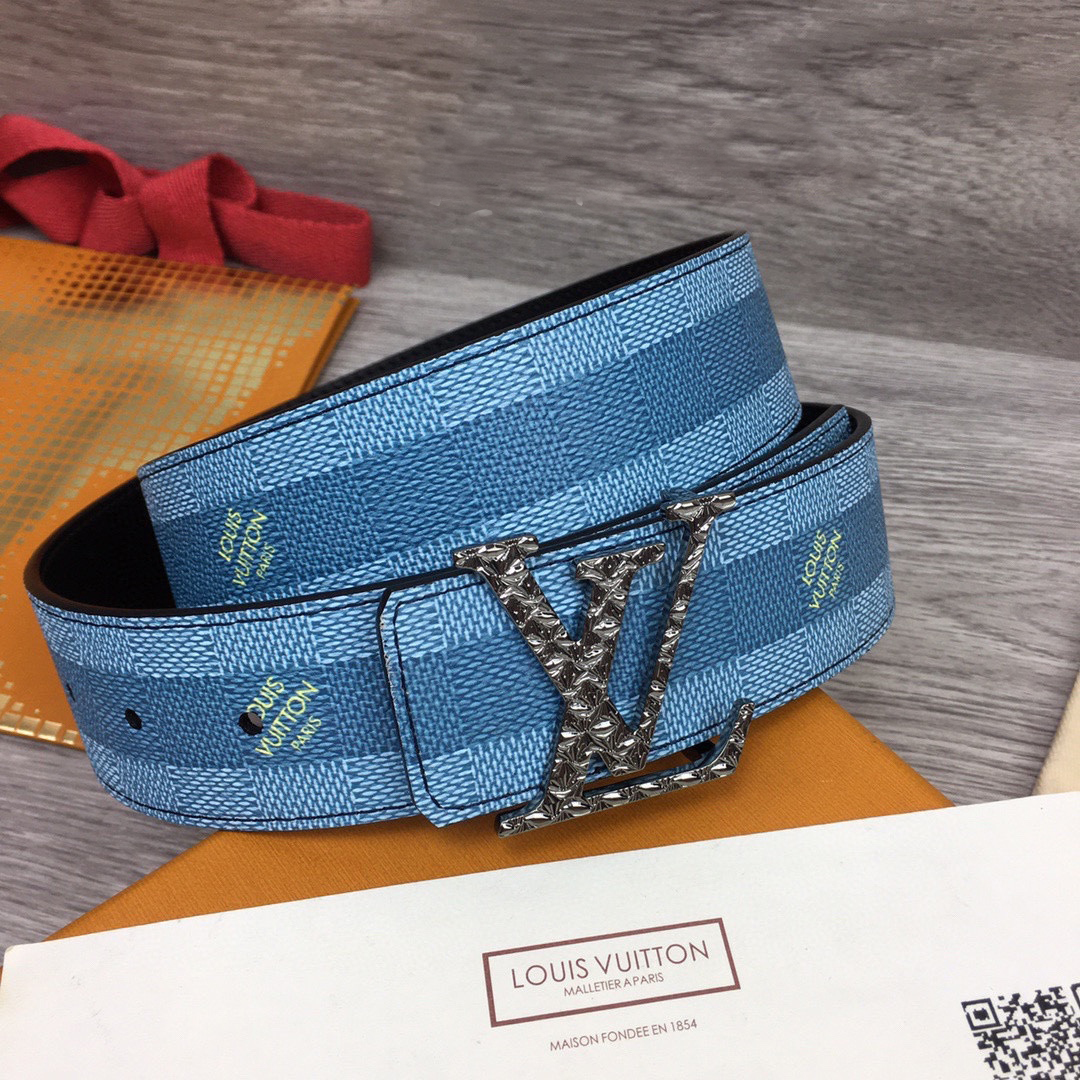 Louis Vuitton LV Initiales Damier Stripes 40mm Reversible Belt  - 