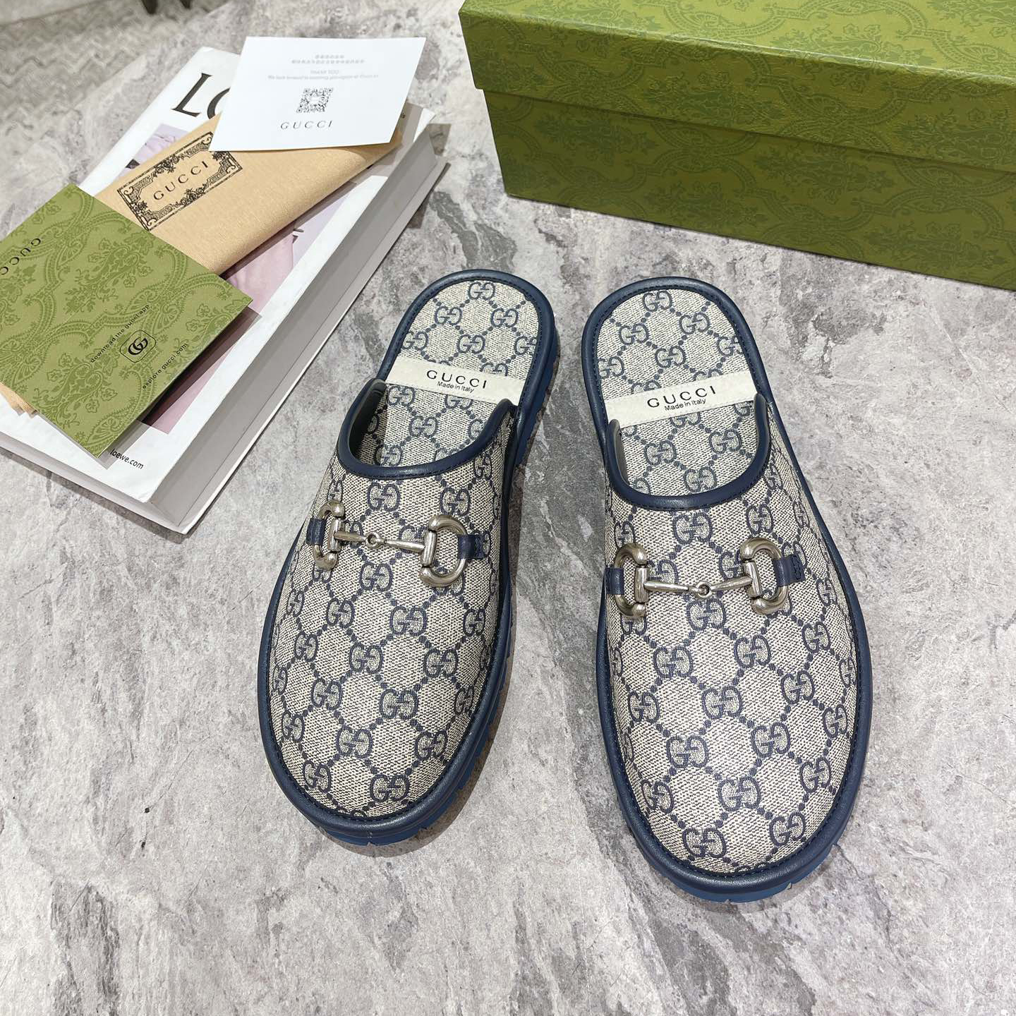 Gucci Men's Slipper With Horsebit - DesignerGu