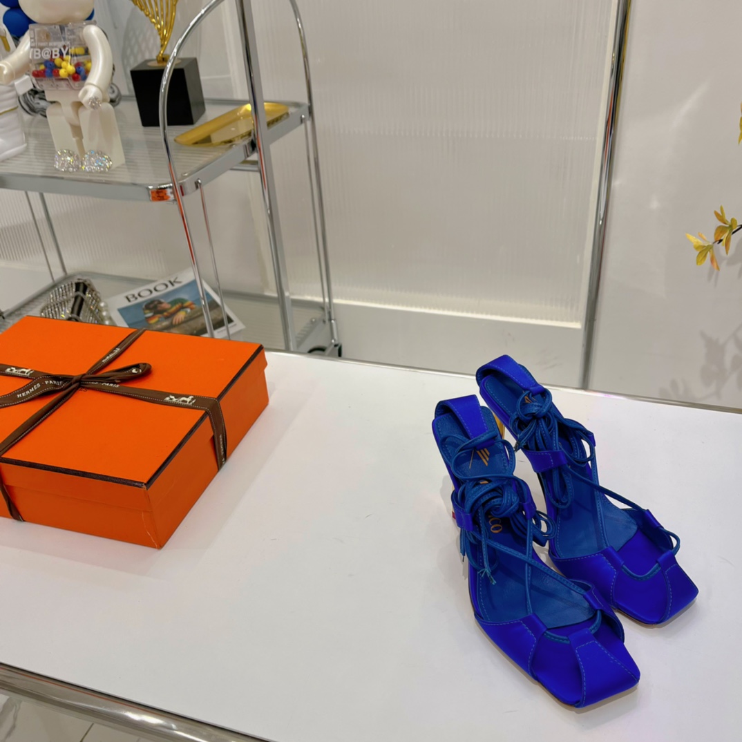 The Attico ''Adele'' Electric Blue Sandal - DesignerGu