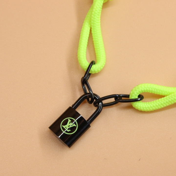 Louis Vuitton Silver Lockit X Virgil Abloh Bracelet, Black Titanium     Q05268 - 