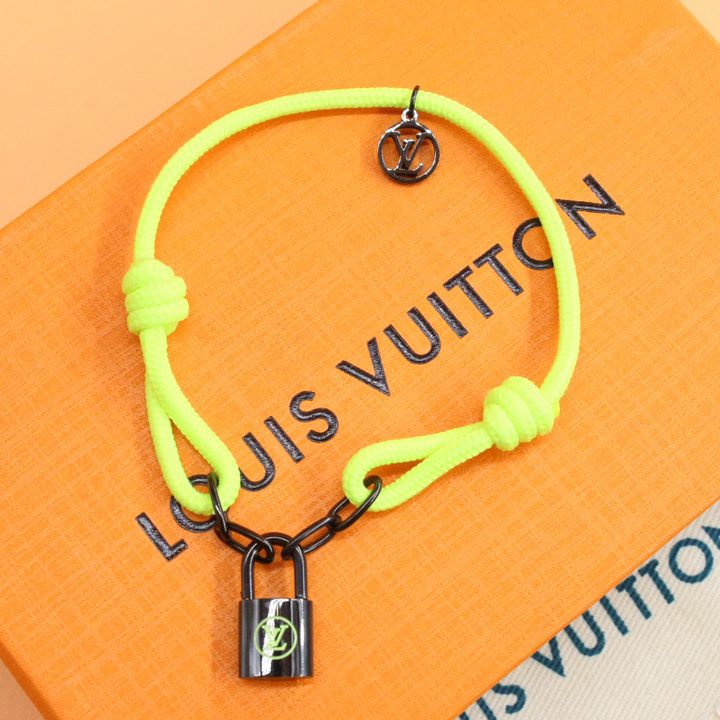 Louis Vuitton Silver Lockit X Virgil Abloh Bracelet, Black Titanium     Q05268 - 