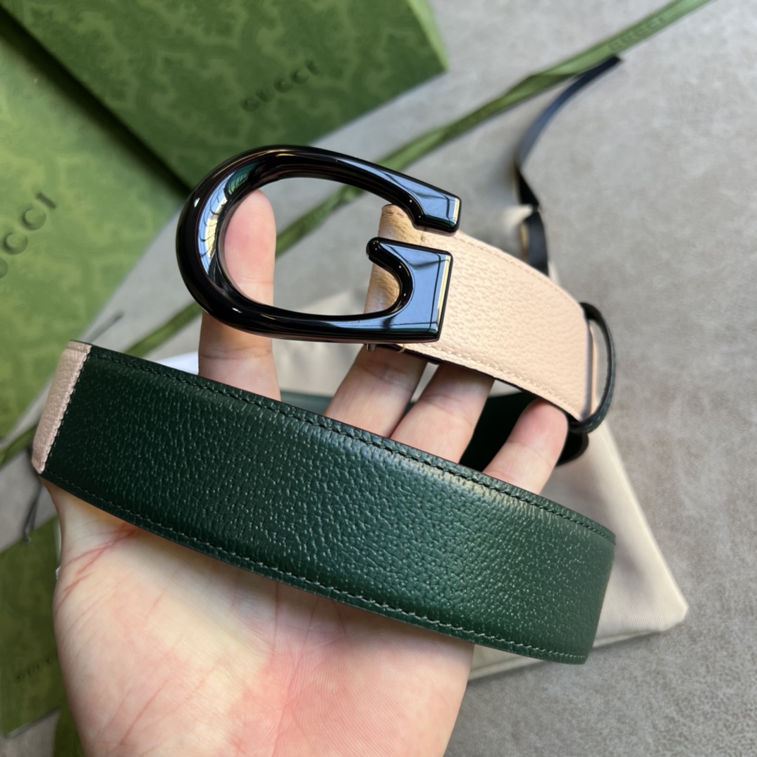 Gucci Two-Tone Belt With G Buckle - 