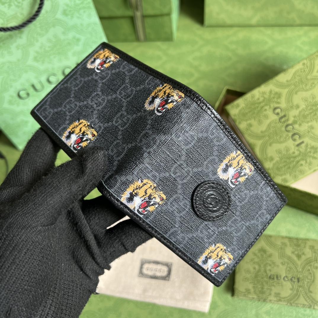Gucci Wallet With Tiger Print(11-8.5-3cm)    - DesignerGu