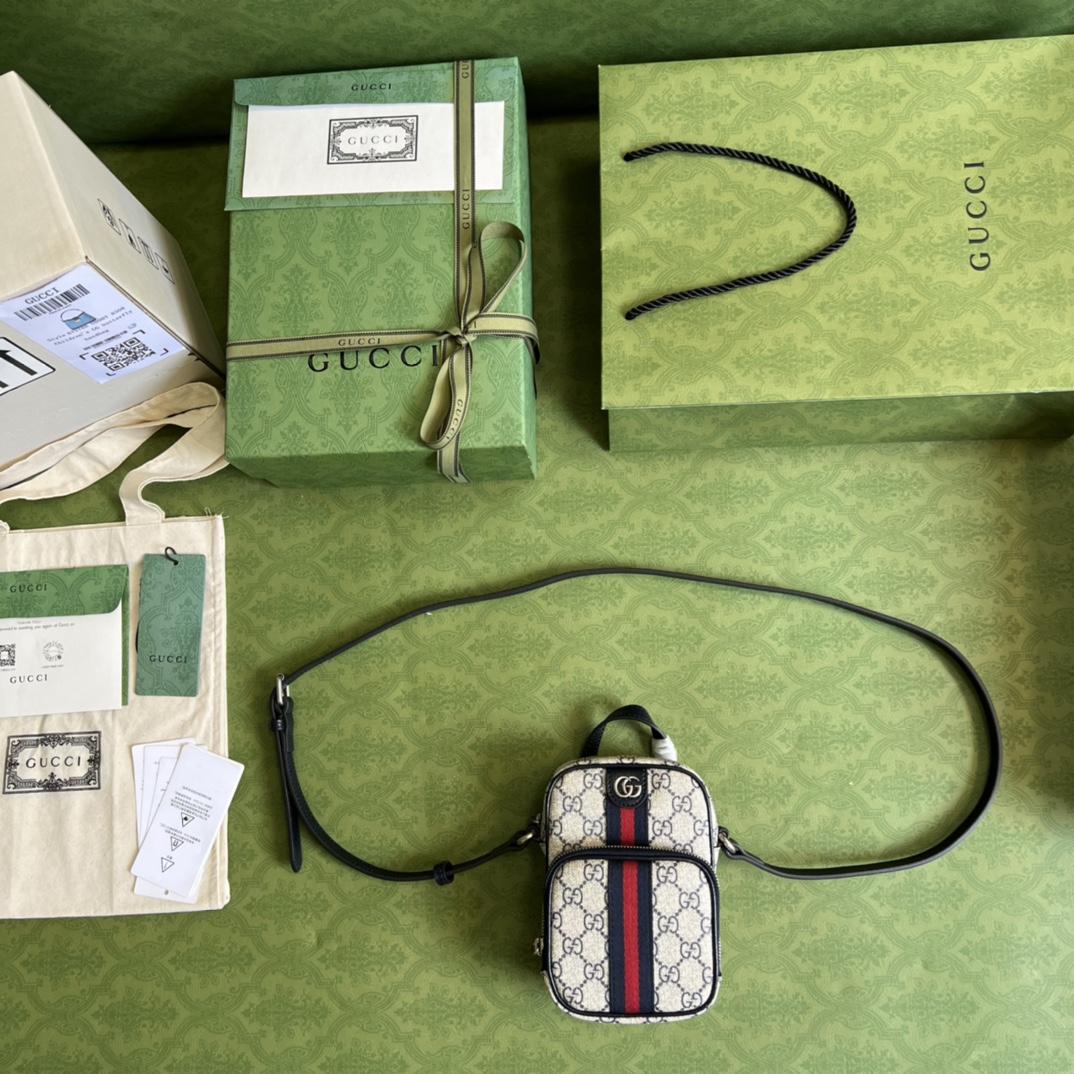 Gucci Ophidia GG Mini Bag(12-16-7cm)   - 
