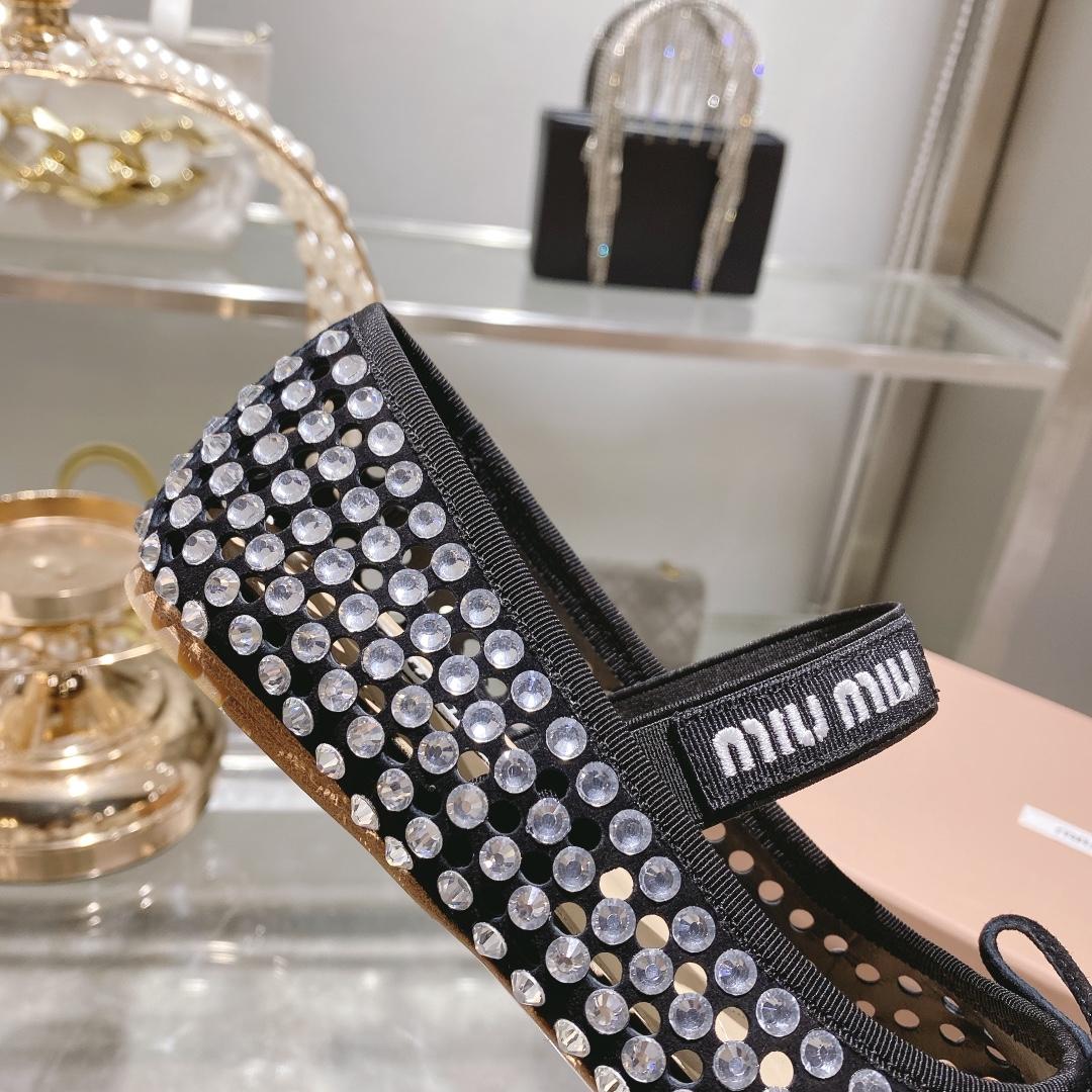 Miu Miu Satin Ballerinas - 