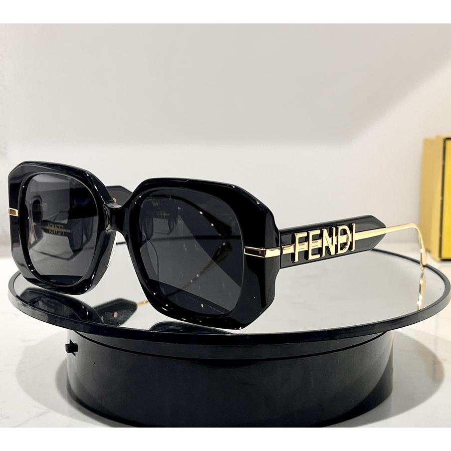 Fendi Fendigraphy Transparent Gray Acetate Sunglasses - DesignerGu