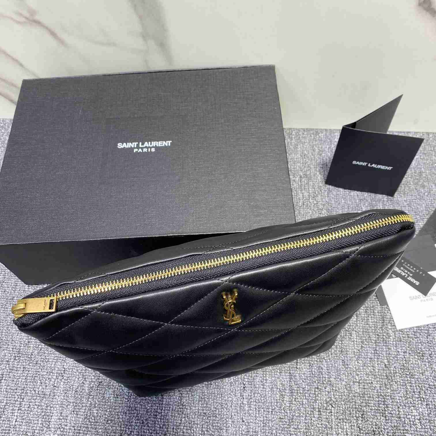 Saint Laurent Sade Pouch In Quilted Lambskin - 