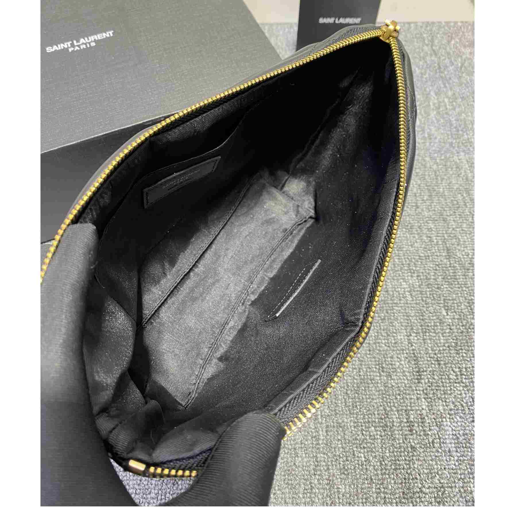 Saint Laurent Sade Pouch In Quilted Lambskin - 