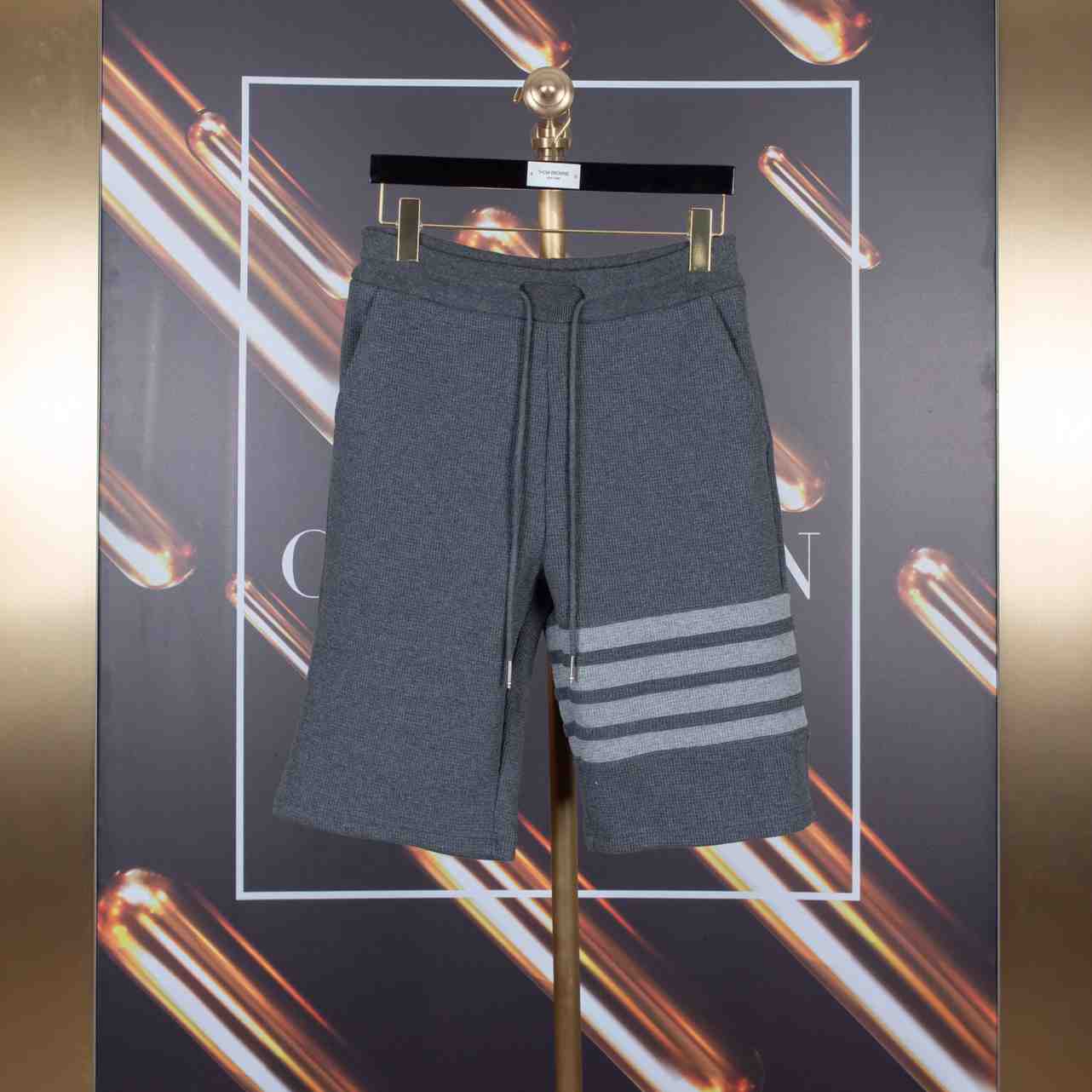 Thom Browne Cotton Striped Track Shorts - DesignerGu