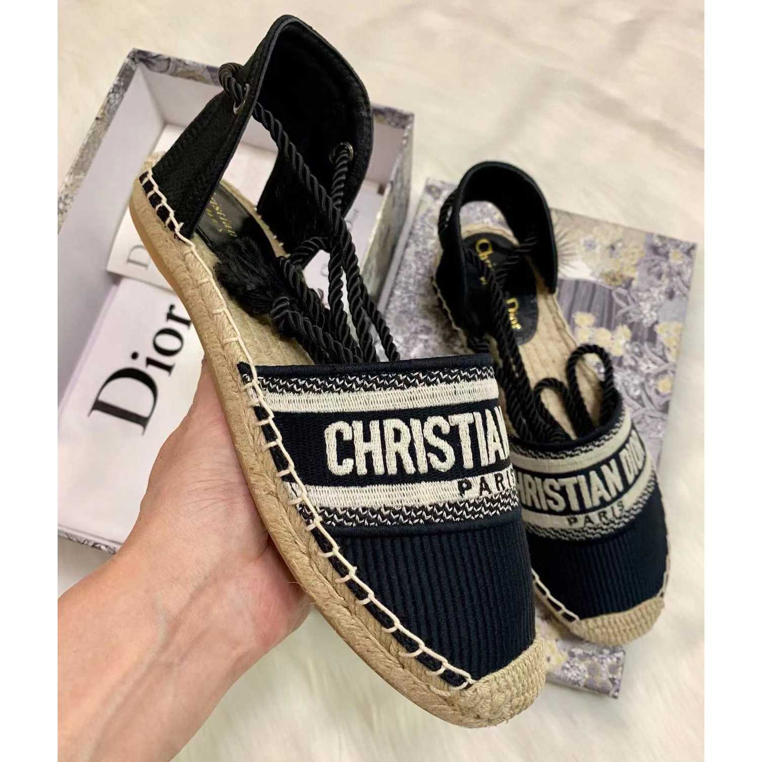 Dior Paris Vintage Espadrille Sandals - DesignerGu