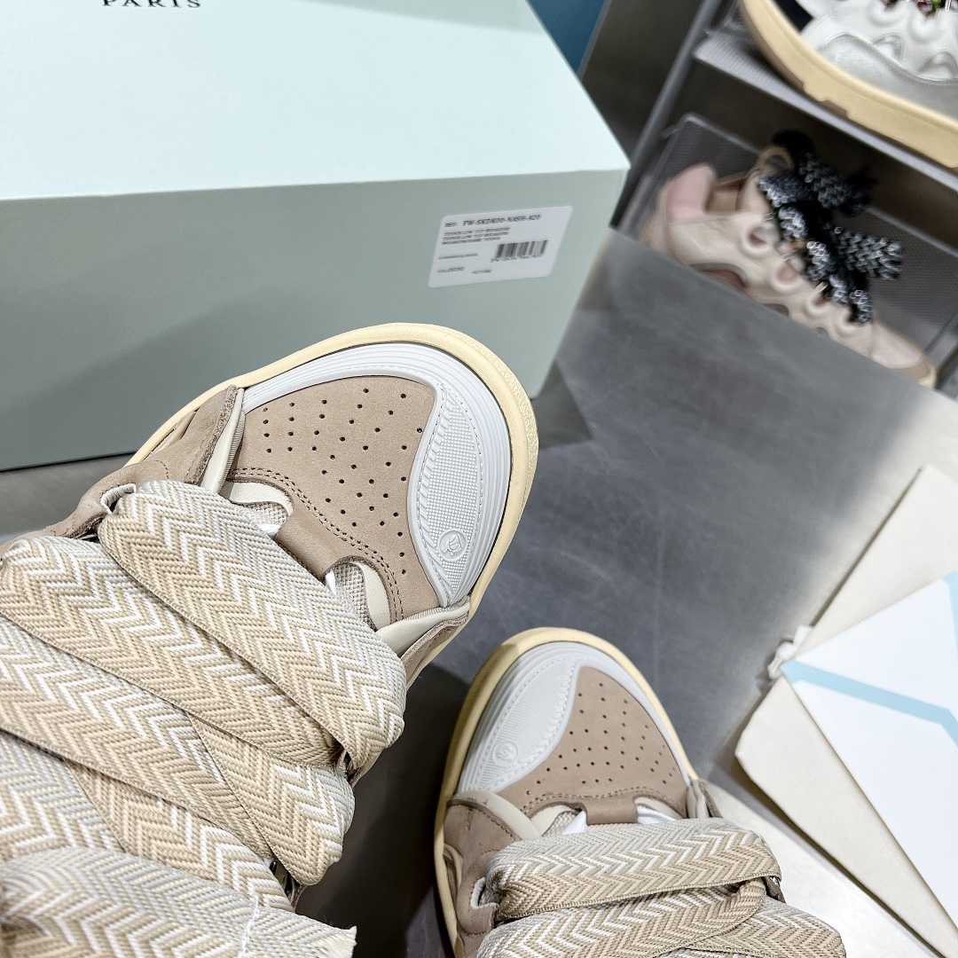 Lanvin Leather Curb Sneakers - 