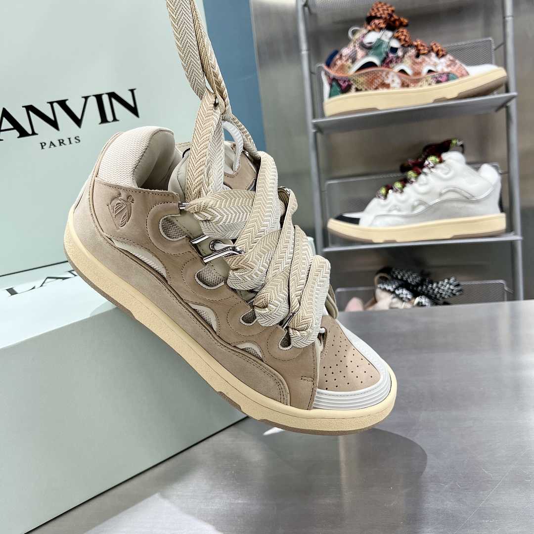 Lanvin Leather Curb Sneakers - 