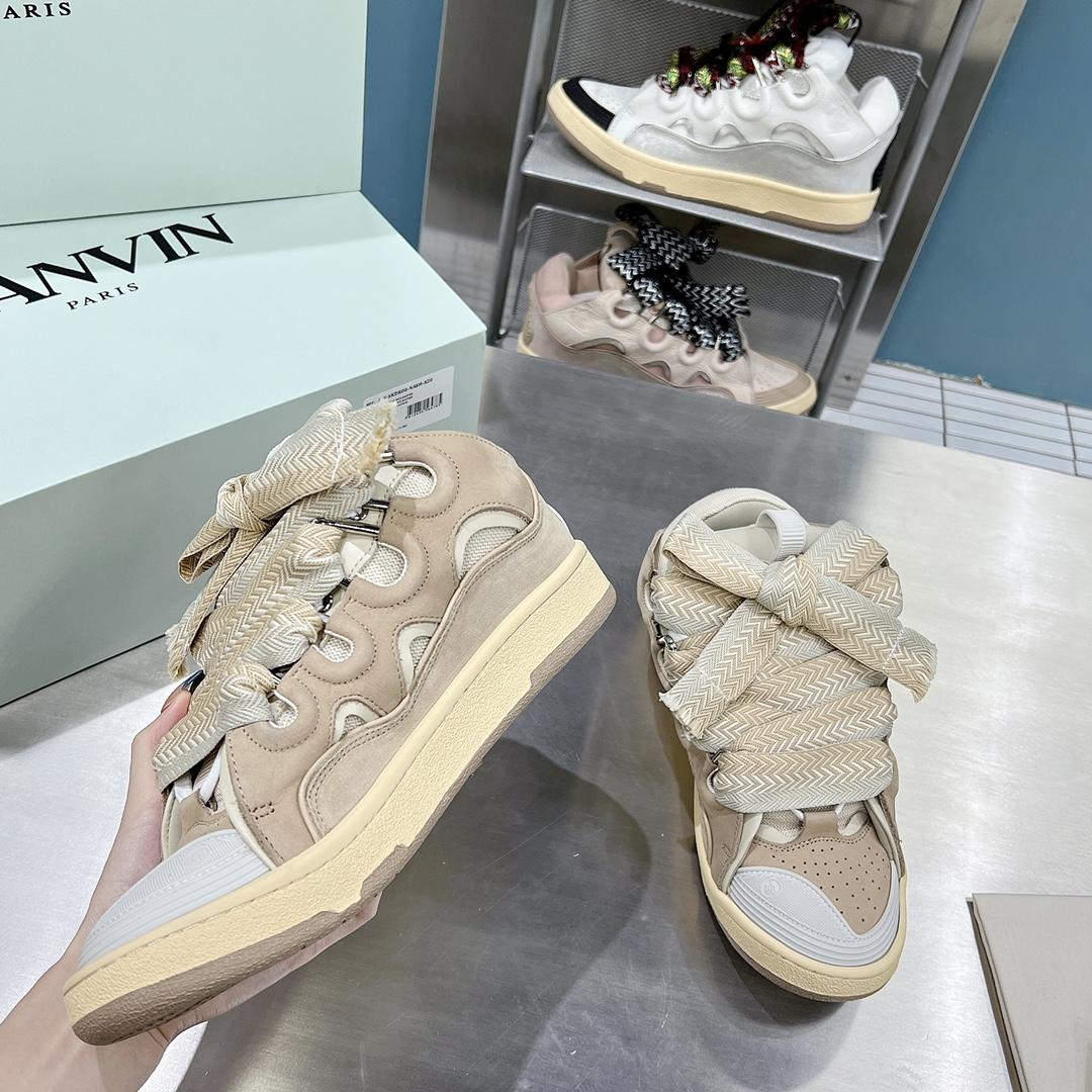 Lanvin Leather Curb Sneakers - 