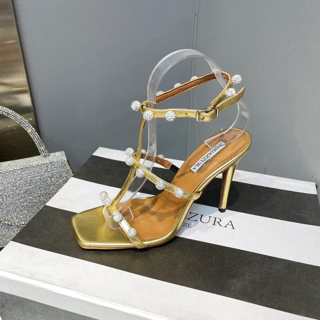Aquazzura Cha Cha Cha Crystal Sandal  95 - DesignerGu