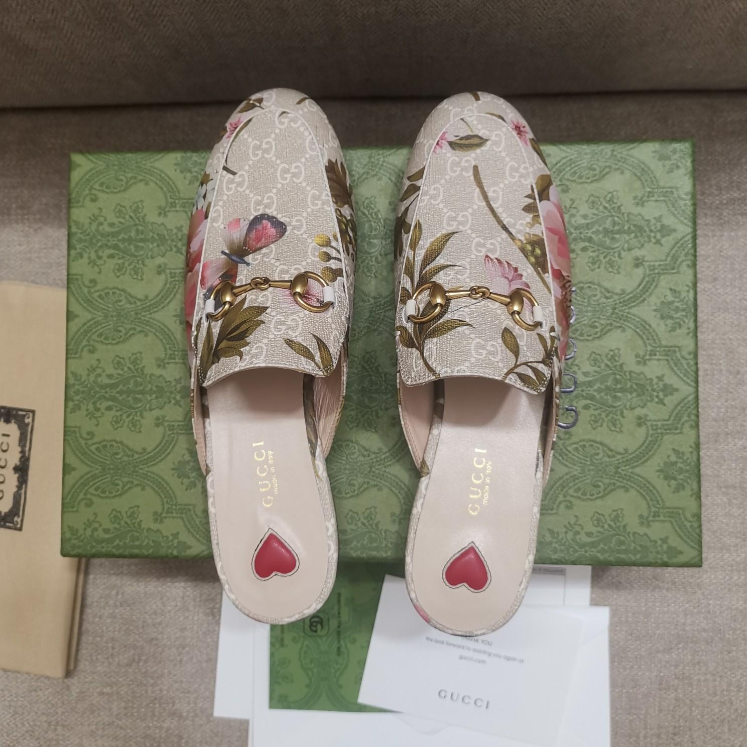 Gucci Women's GG Flora Princetown Slipper - 