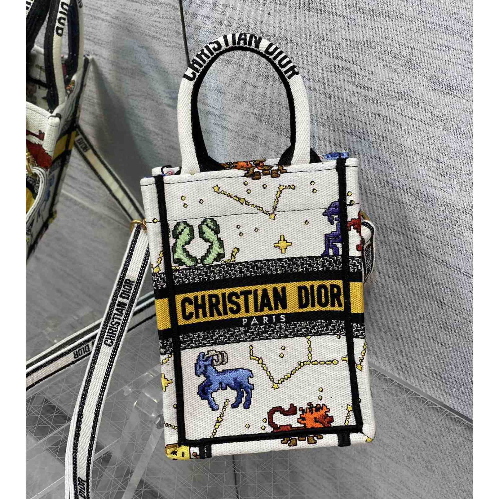 Dior Mini Dior Book Tote Phone Bag - DesignerGu