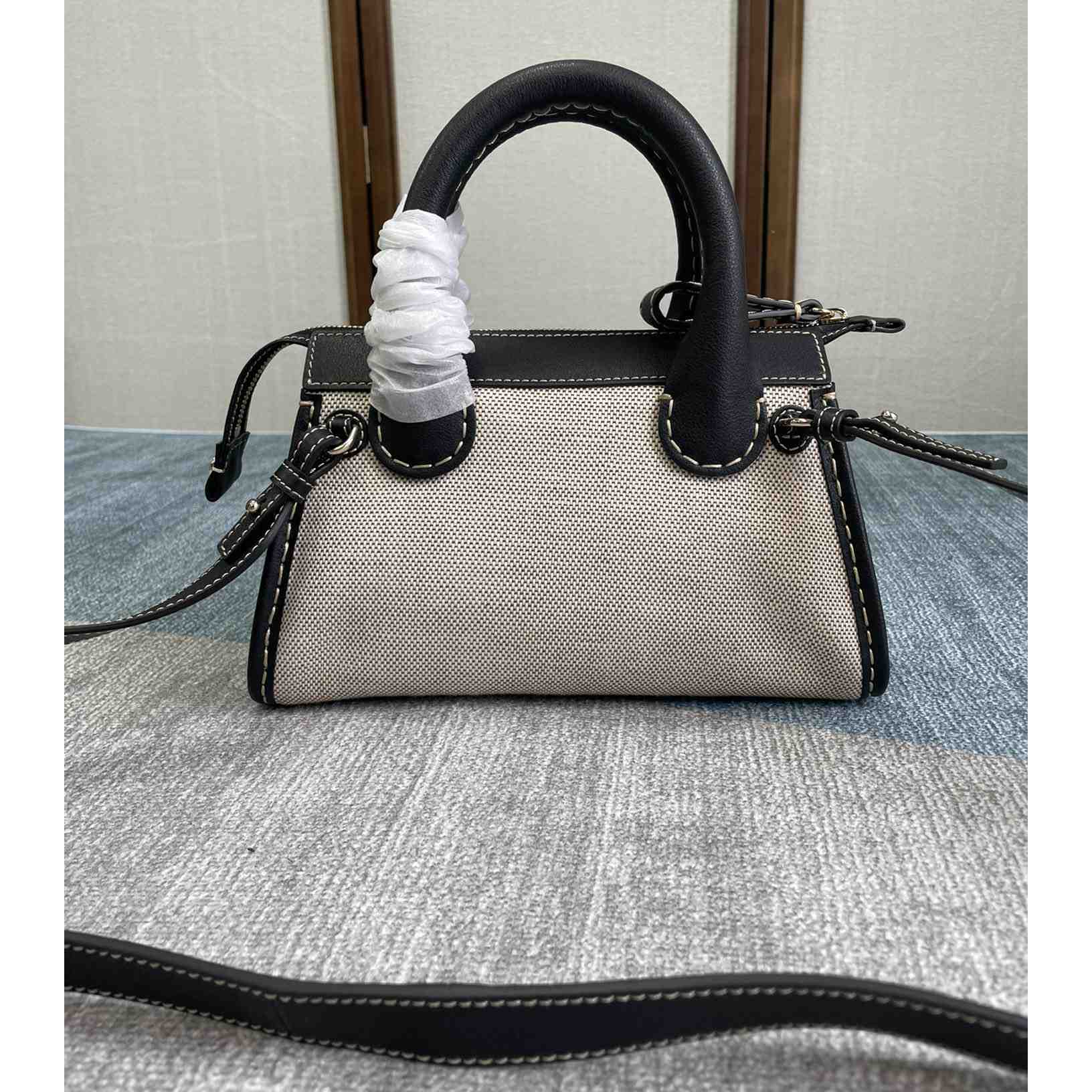 Chloe Edith Beige Black Mini In Shoulder Bags(26.5-16-11cm) - 