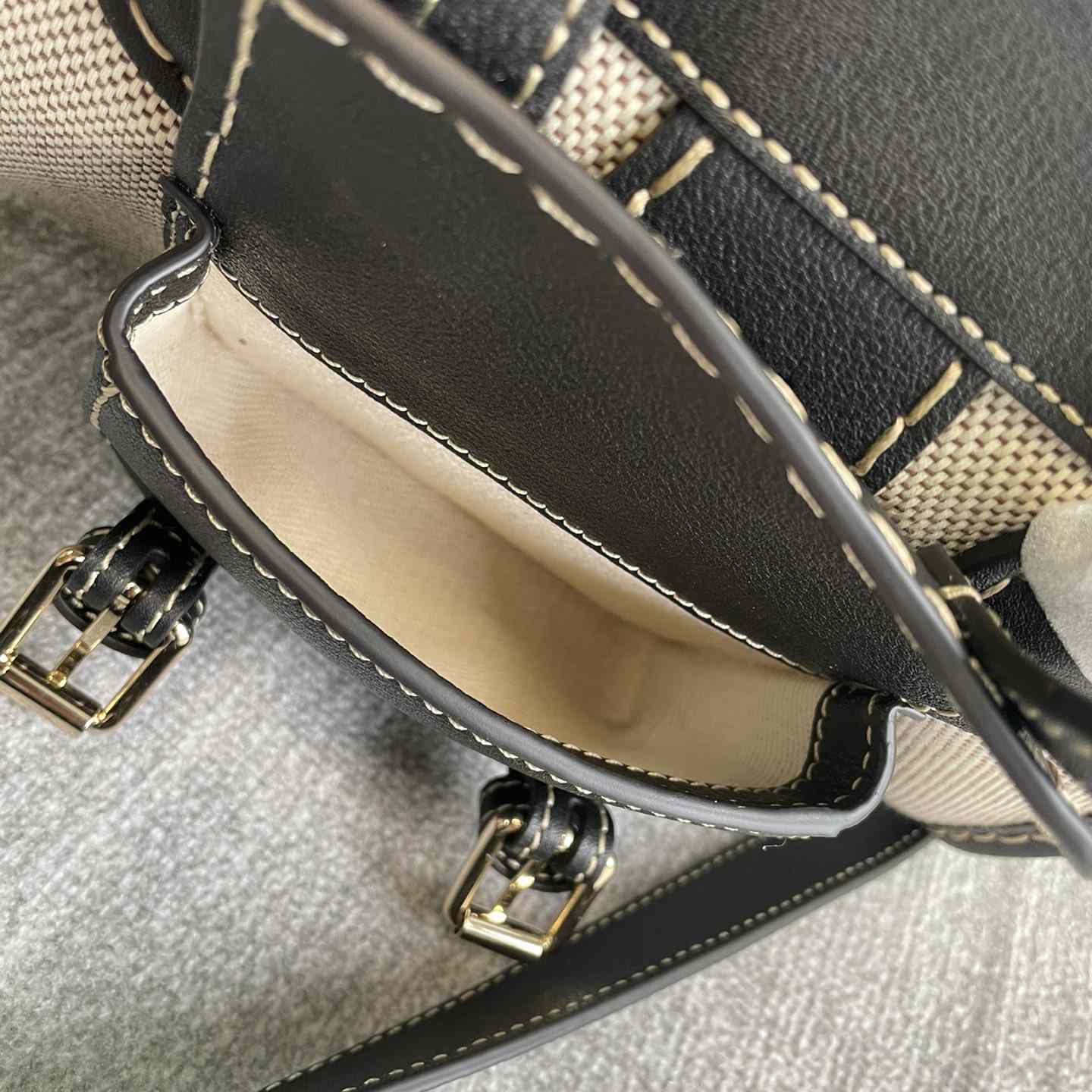 Chloe Edith Beige Black Mini In Shoulder Bags(26.5-16-11cm) - 