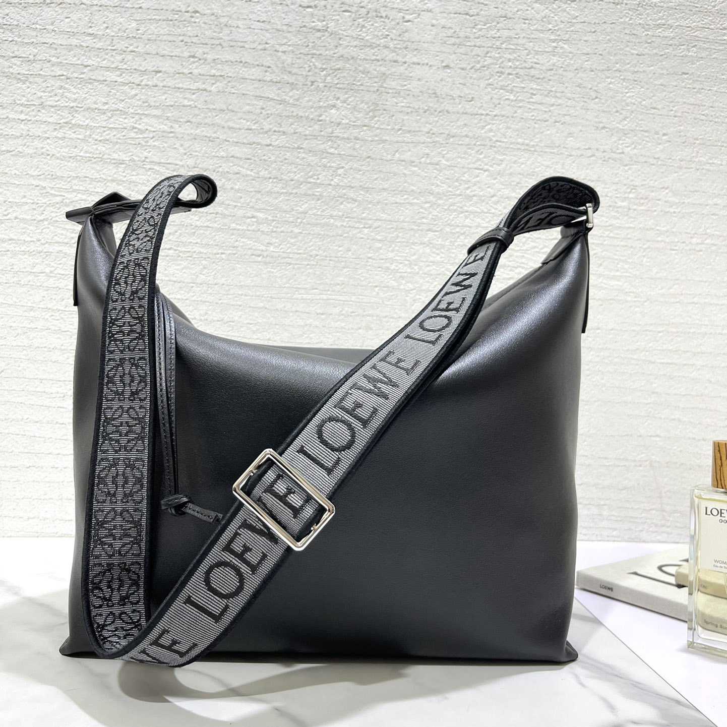 Loewe Cubi Crossbody Bag In Supple Smooth Calfskin And Jacquard - DesignerGu