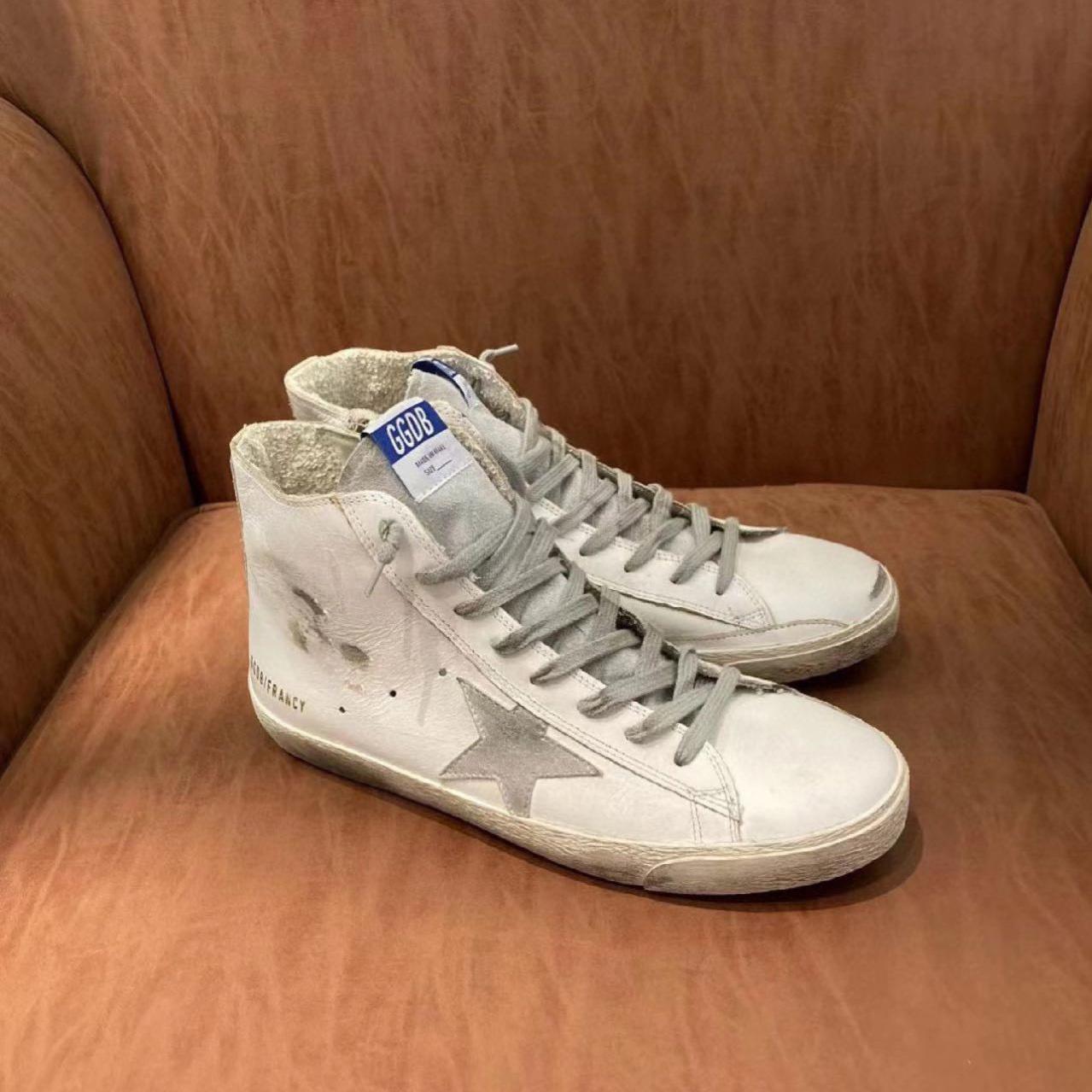 Golden Goose Francy Sneakers In Leather With Suede Star - DesignerGu