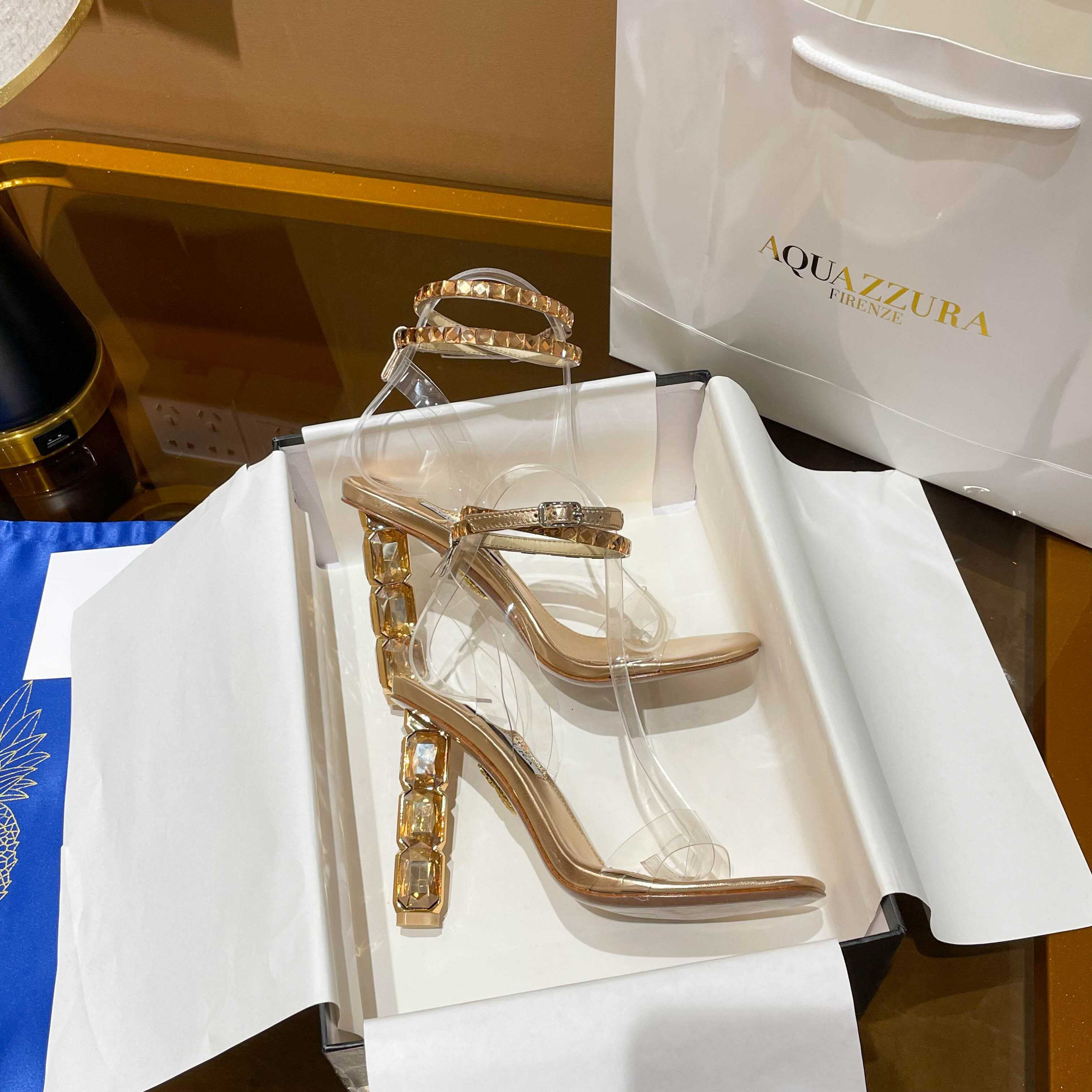Aquazzura Aura Plexi Sandal 105 - 