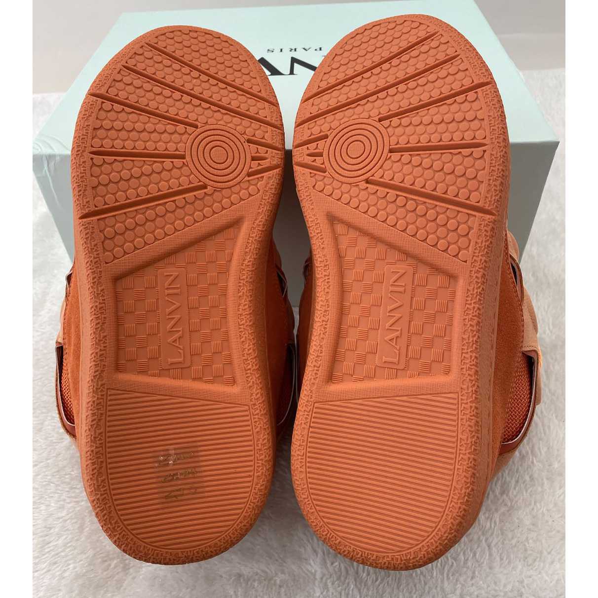 Lanvin Leather Curb Sneakers - DesignerGu