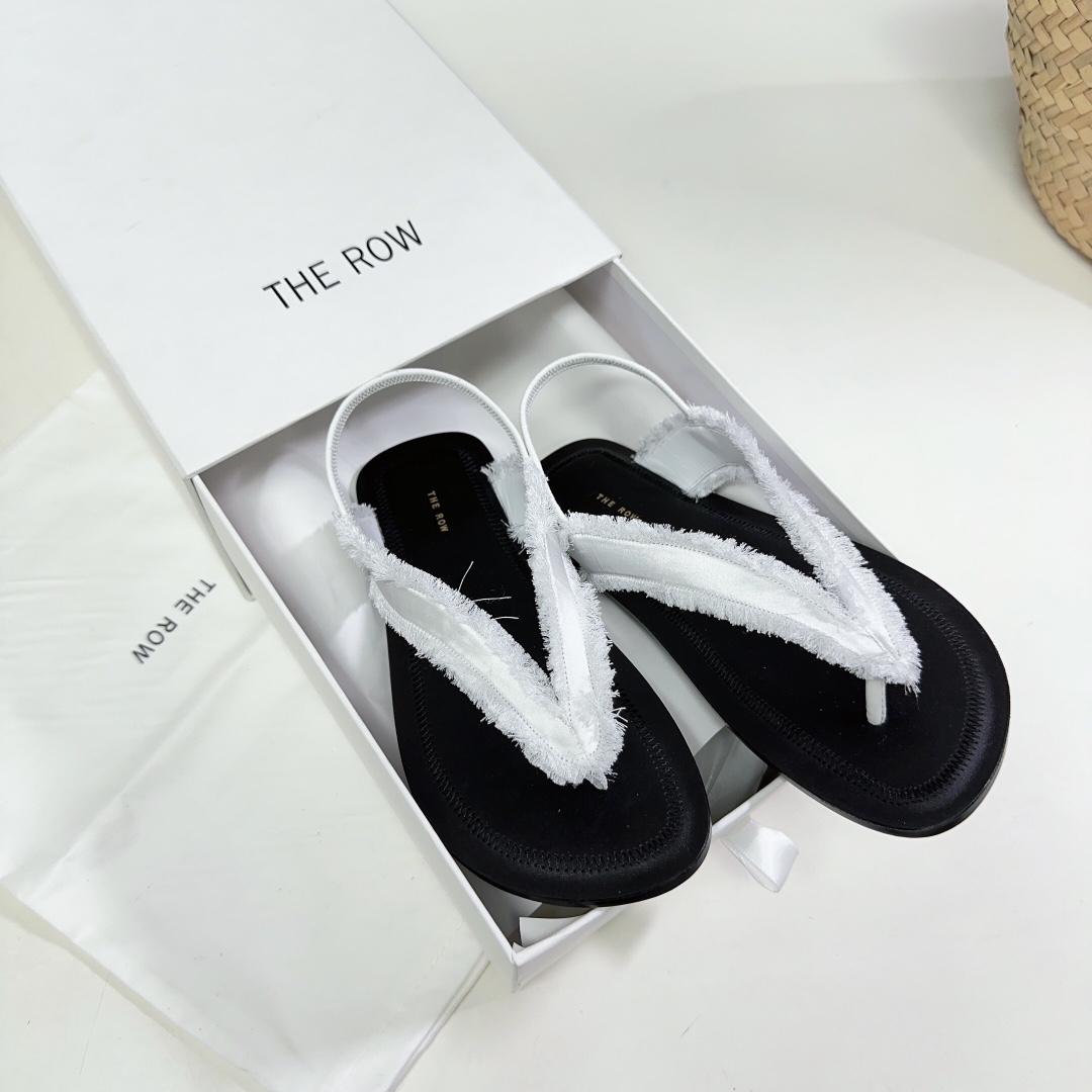 The Row Women's Fray Slingback Thong Sandals - DesignerGu