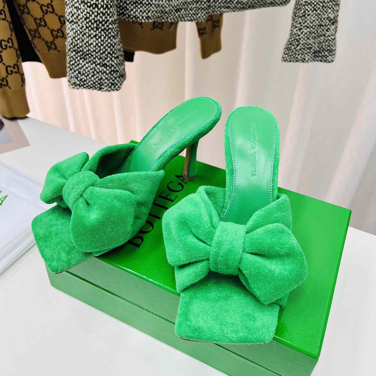Bottega Veneta Green Heeled Sandals - 
