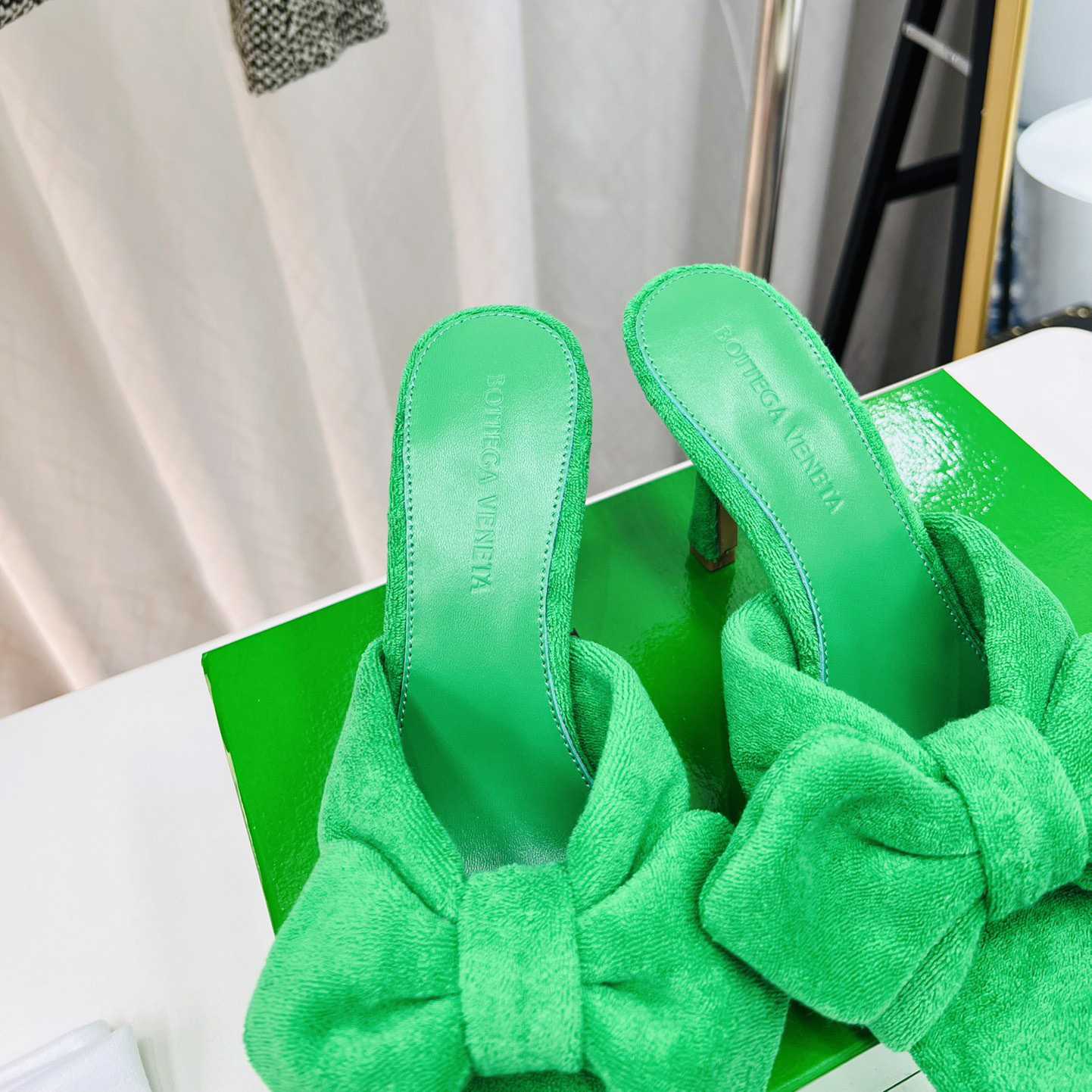 Bottega Veneta Green Heeled Sandals - 