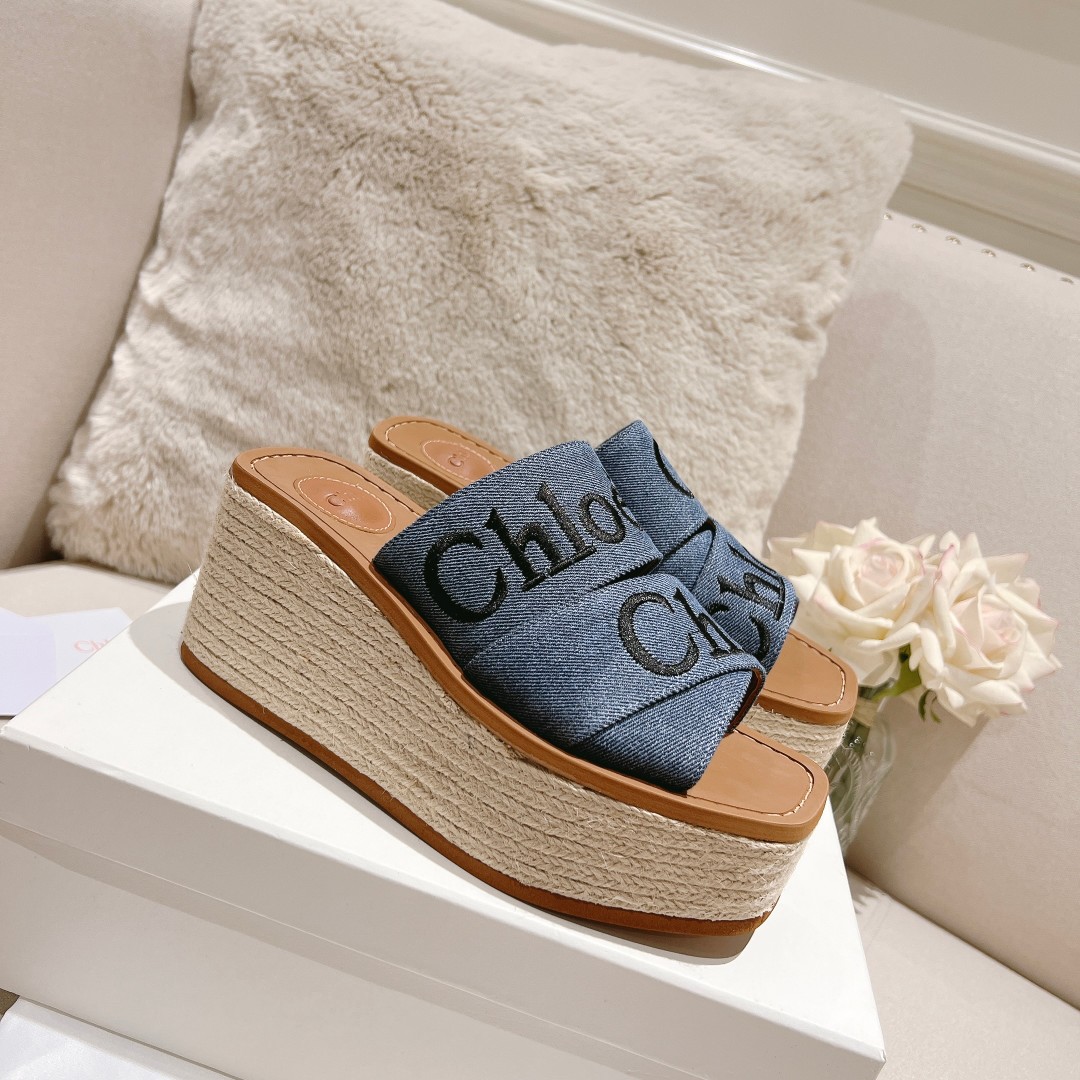 Chloe Woody Wedge Espadrille - DesignerGu