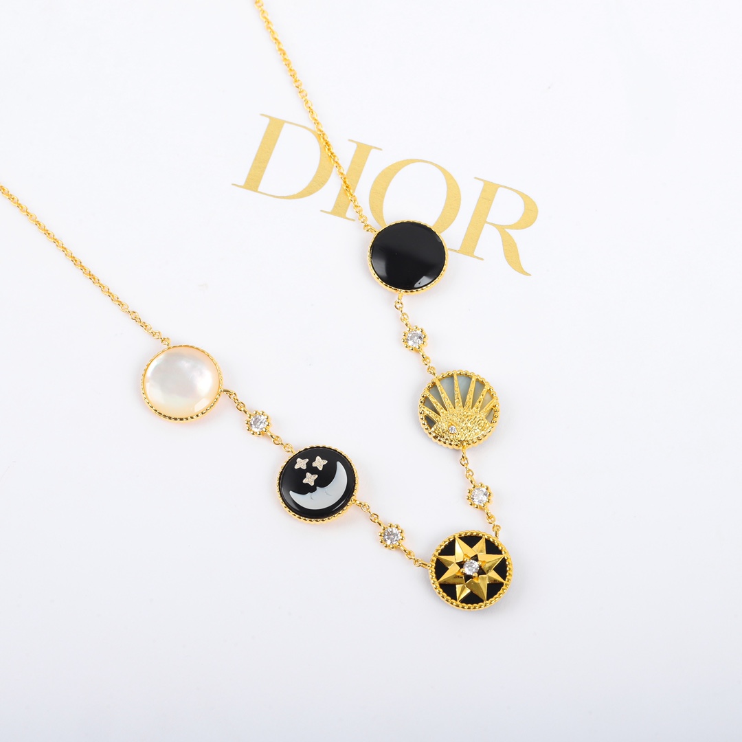 Dior Rose Des Vents and Rose Céleste Necklace - 
